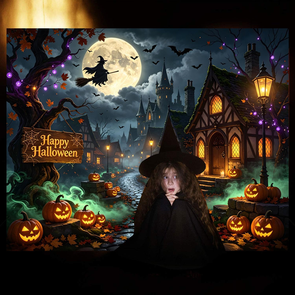 10x10ft Halloween Backdrop Haunted House Halloween Backdrop for Photography
