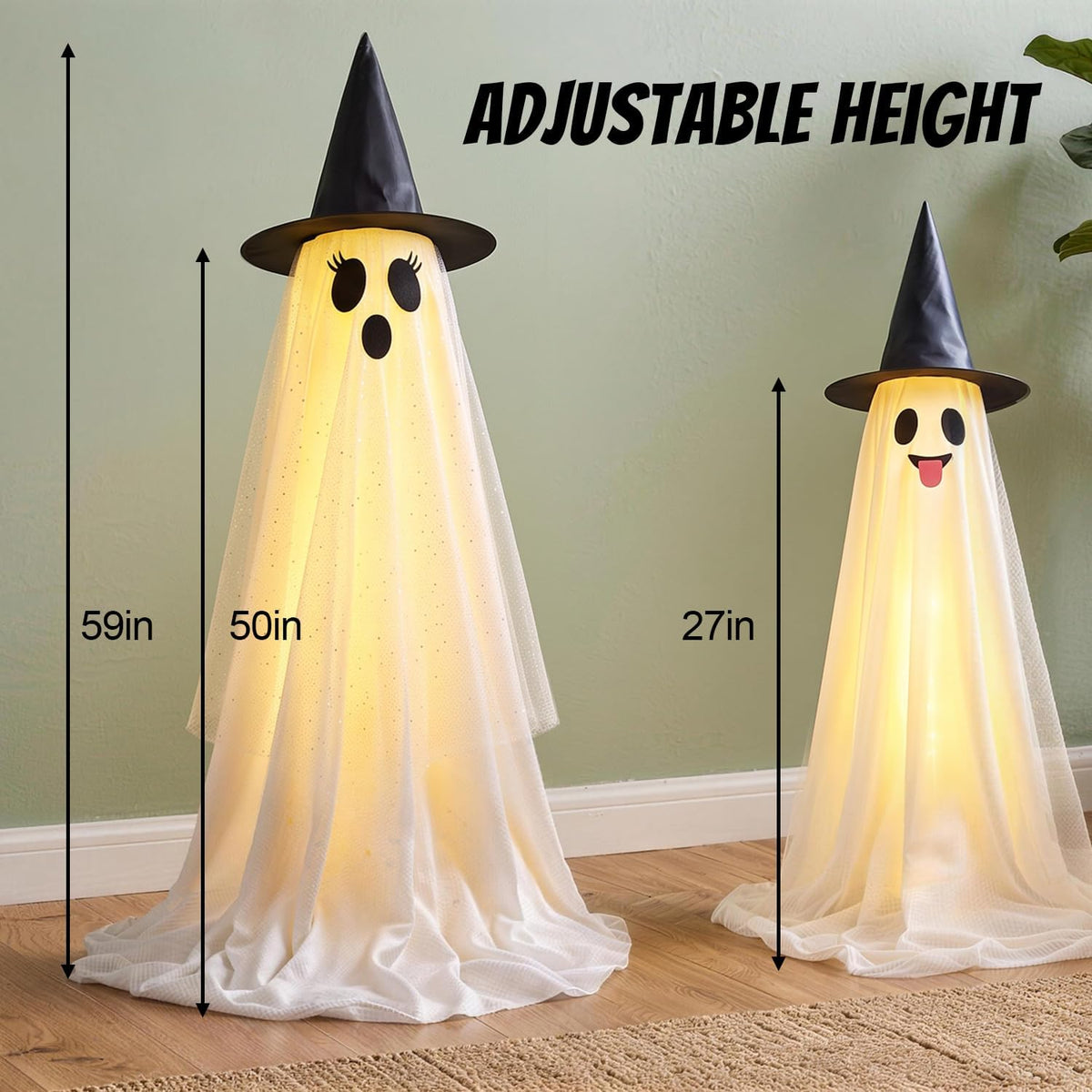 Halloween Decorations Outdoor & Indoor Decor - 2 Pack 59-inch Remote Cont...