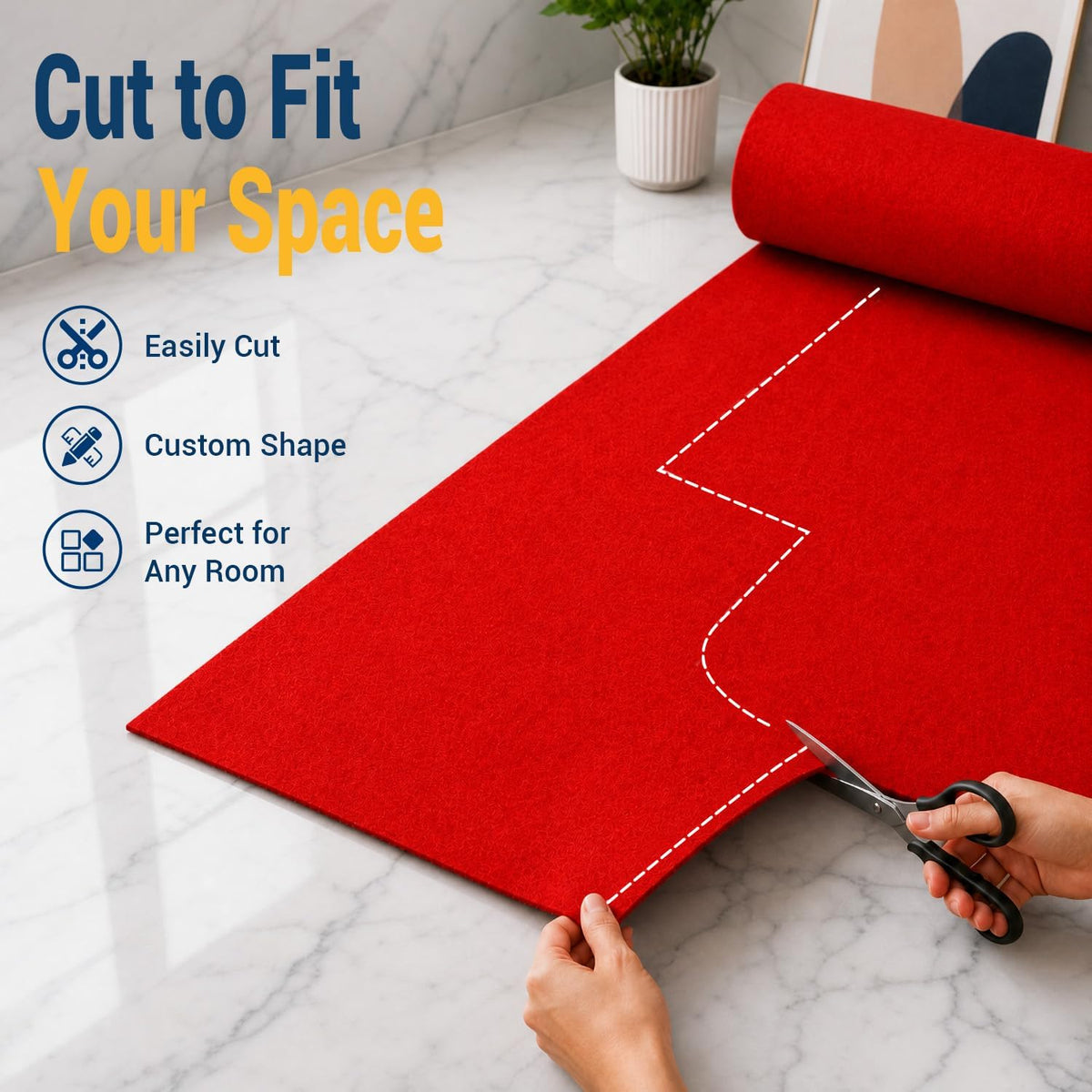 Red Carpet Runner for Party,3x20 Feet Non-Slip Waterproof Aisle Runner Carpet...