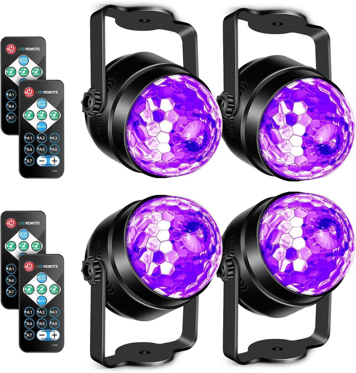 Litake UV Black Light for Glow Party, Sound Activated Party Light with Remote...