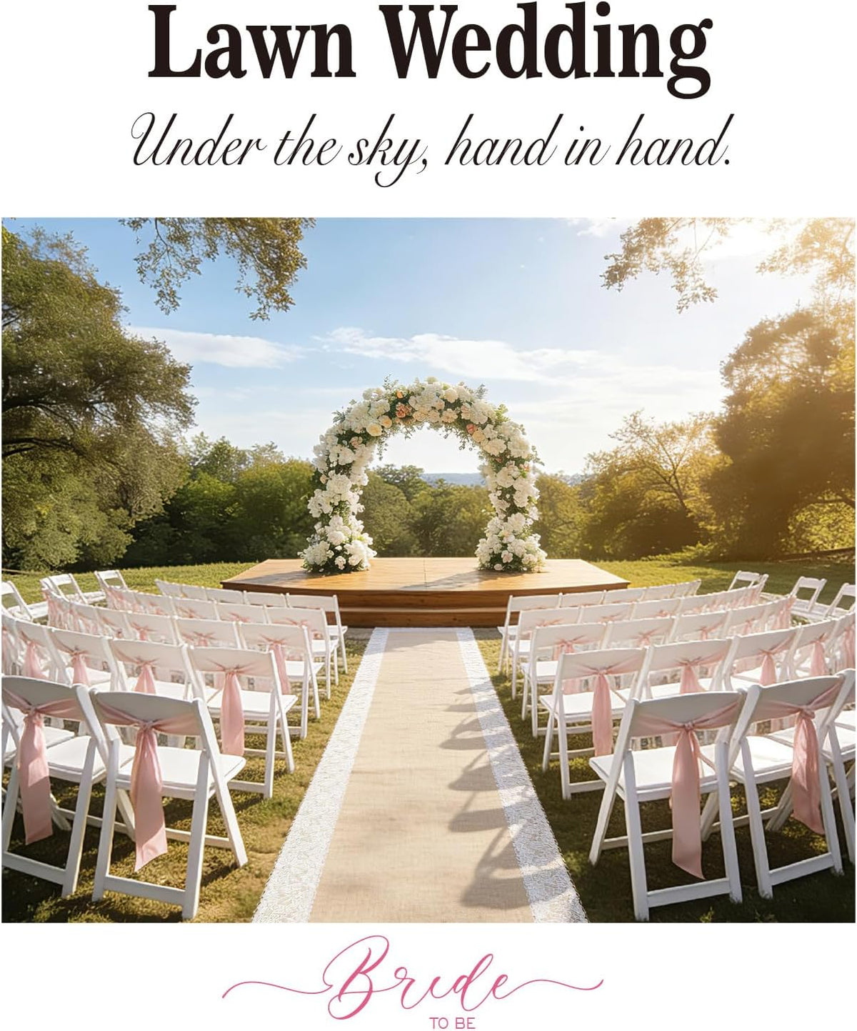 3FT x 20FT Natural Burlap Wedding Aisle Runner Outdoor, Aisle Runner for Wedd...