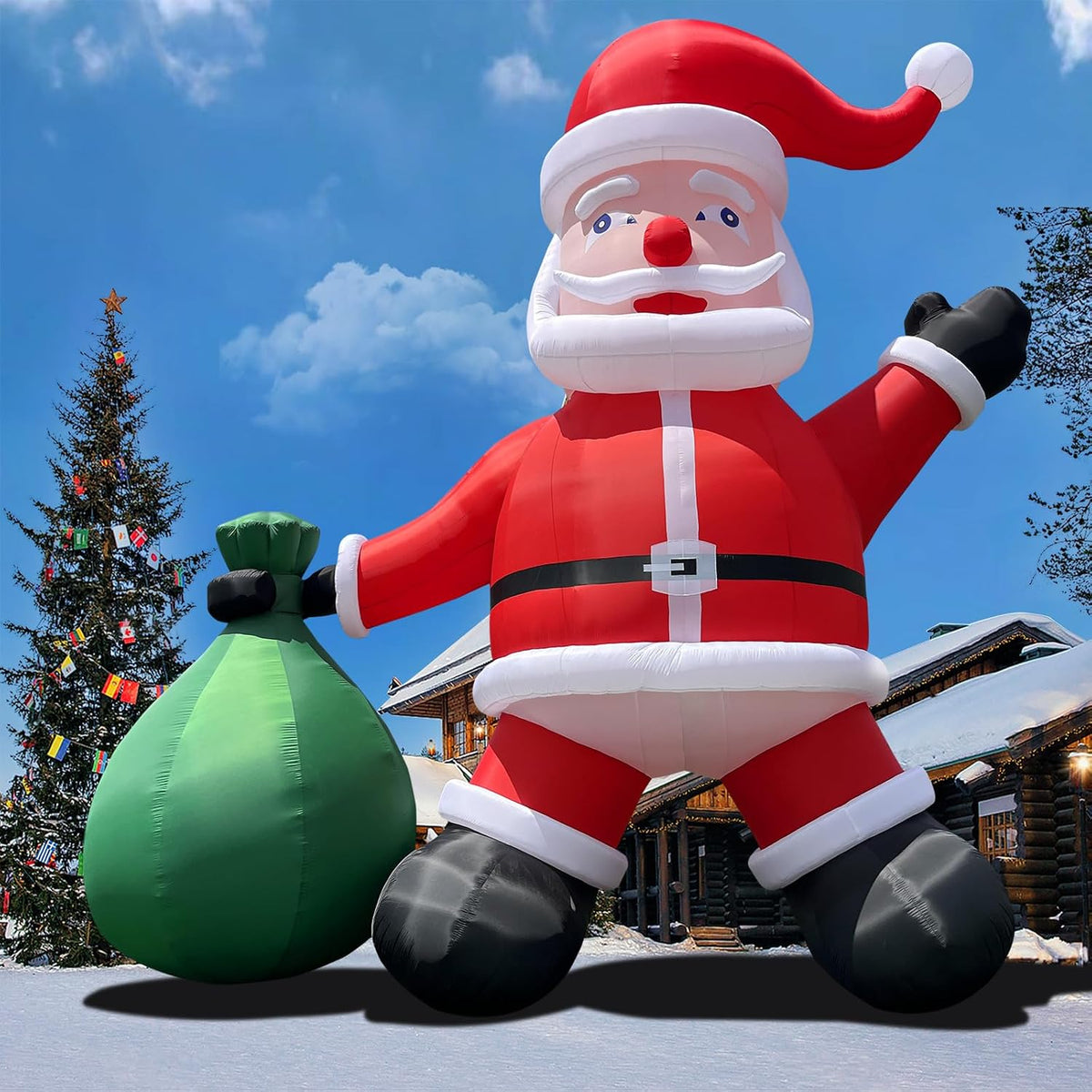 Giant Santa Inflatable 33FT Santa Claus for Christmas Outdoor Decoration, UL ...
