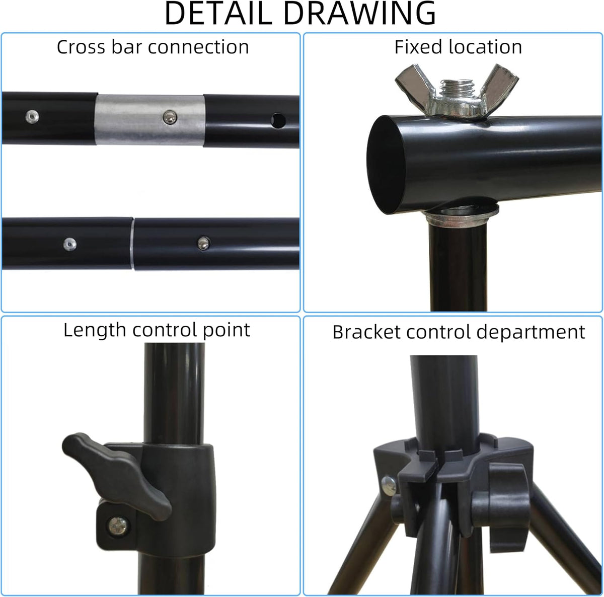 Photo Backdrop Stand, 10x9ft(WxH) Adjustable Photography Backdrop Stand, Alum...