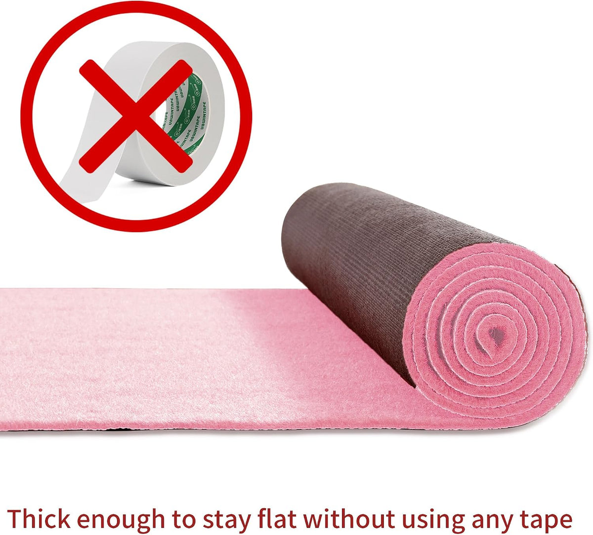HOMBYS 450 GSM Extra Thick 3x10 ft Pink Carpet Runner for Partys & Events