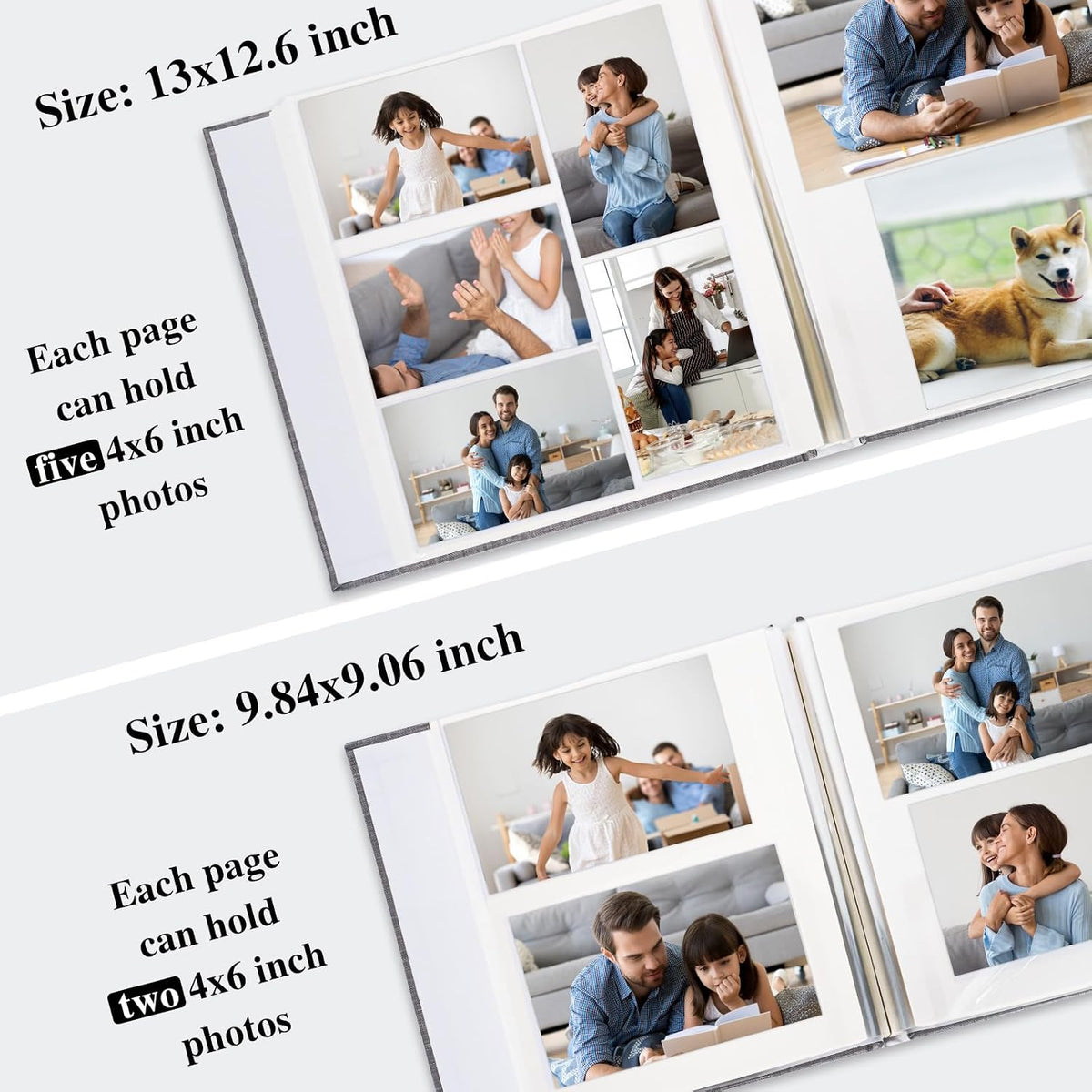 Vienrose Self Adhesive Photo Album Arch Window Scrapbook 120 Pages Beige