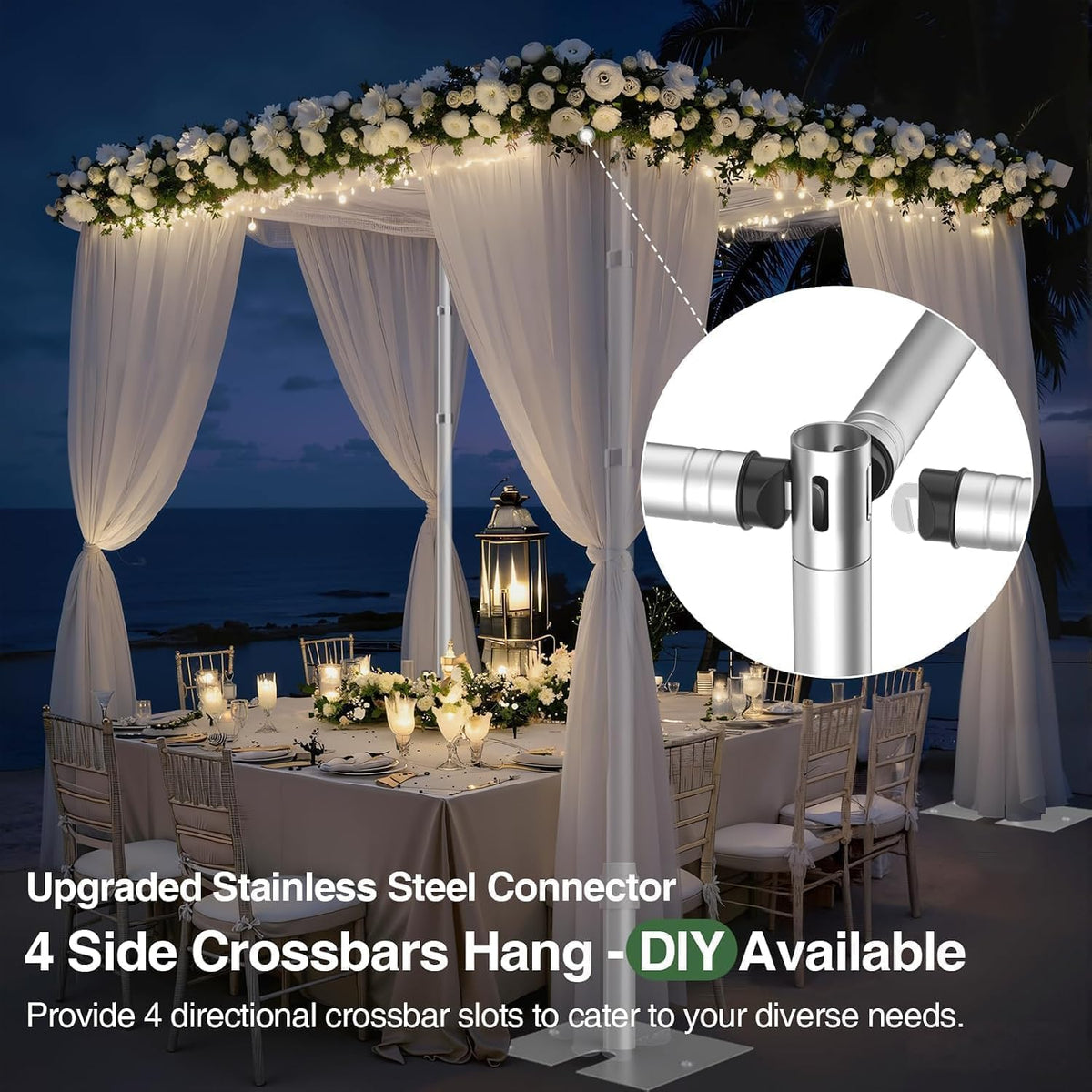 EMART Heavy Duty Backdrop Stand 10x10 Adjustable Photo Pipe and Drape Stand