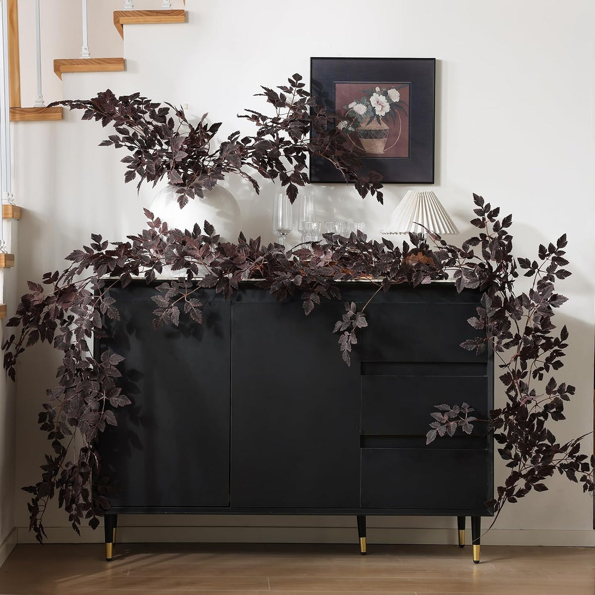 mizii 2 Strands Burgundy Artificial Vines Cimicifuga Garland 6 Feet Fake Vine...
