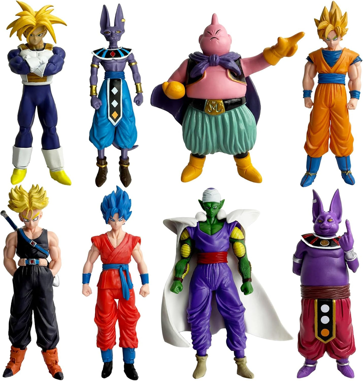 Anime Super Hero Action Figures Set, Collectible Warrior Figurines, 7.8Inch E...