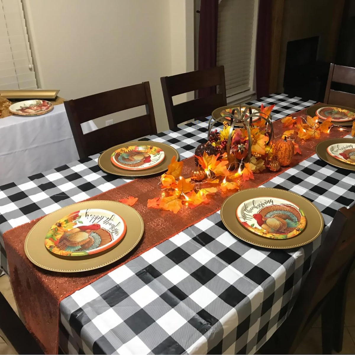 12 Pack Orange Sequin Table Runners, 12x108 inch for Fall Decor