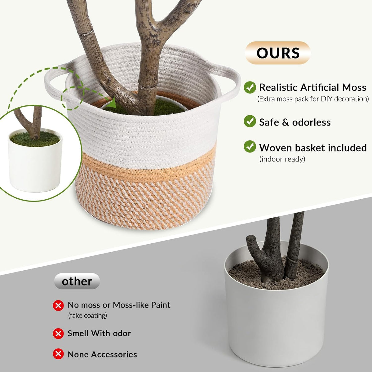 Olive Trees Artificial Indoor, 6FT Tall Faux Olive Tree with Planter & Ba...