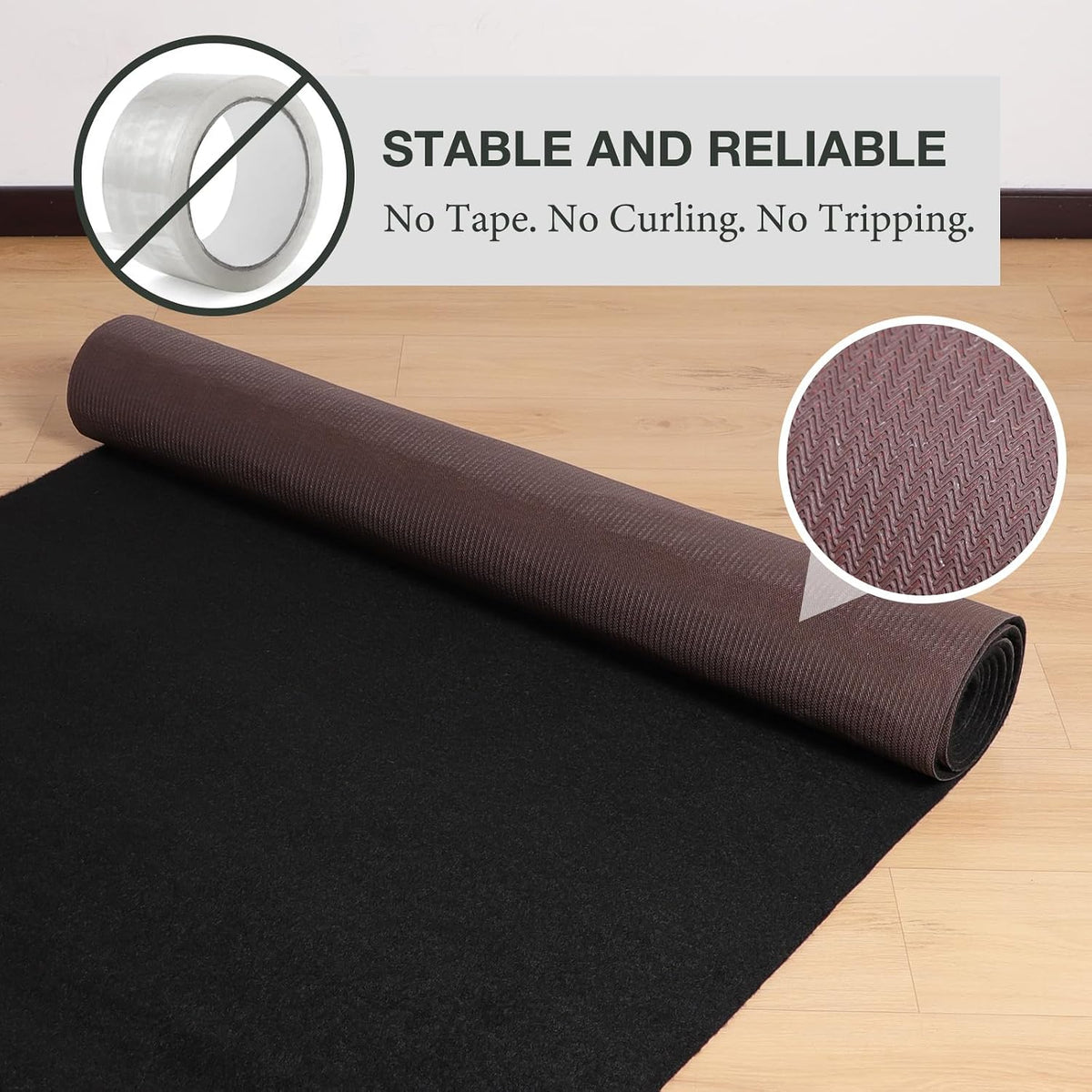 SALLOUS 450 GSM Extra Thick Runner Rug 4x50ft, Heavy-Duty Reusable Carpet Run...
