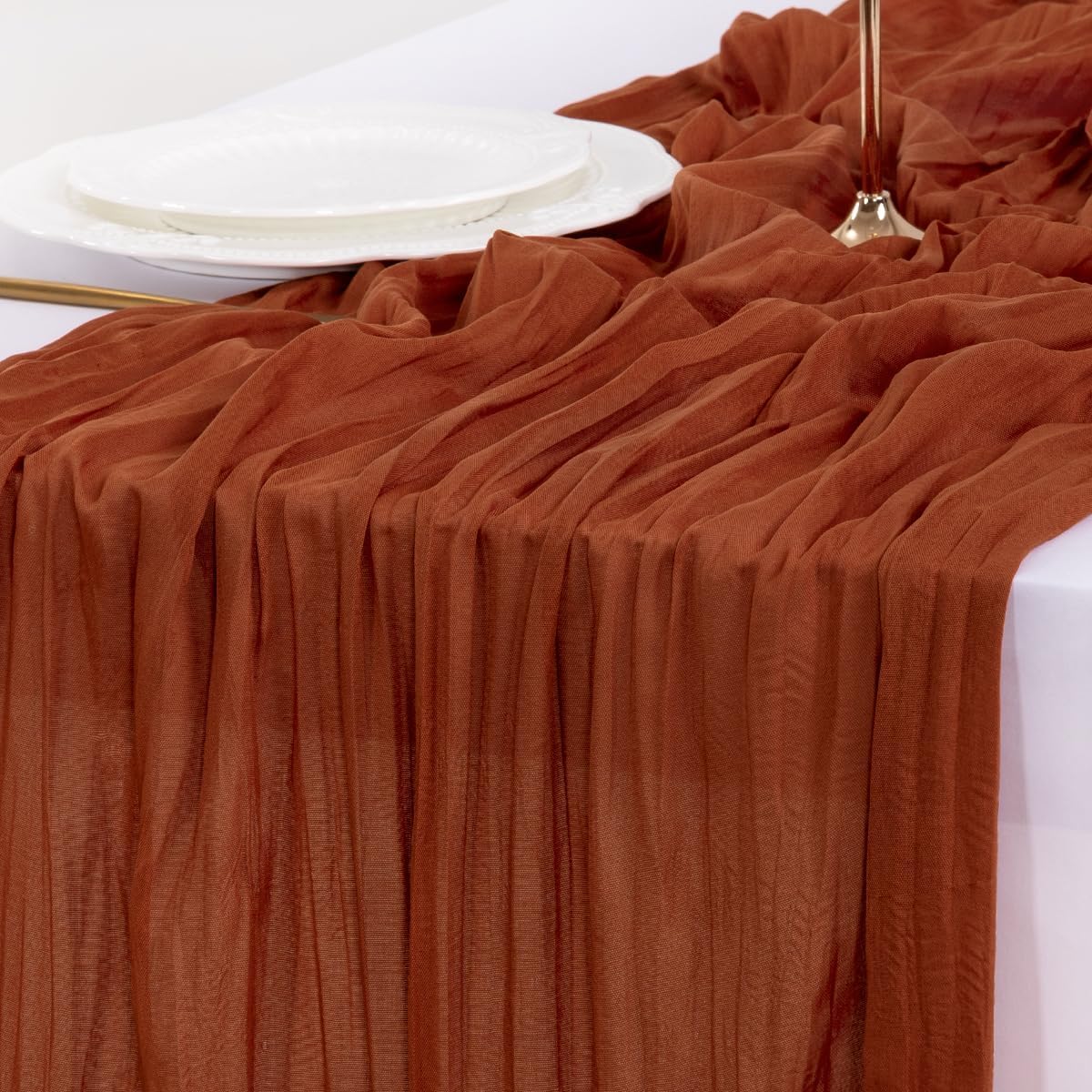 Cheesecloth Table Runner Fall Boho Wedding Birthday Party Home Decor
