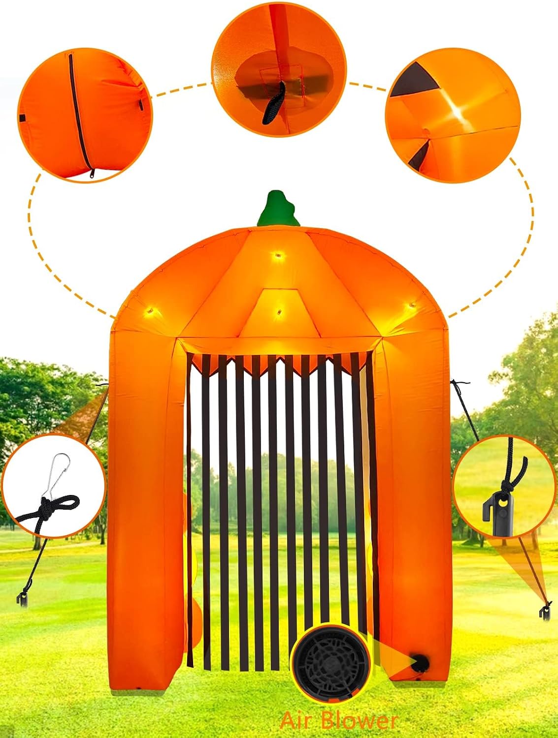 9.5 Feet Halloween Inflatable Arch, Kalolary Pumpkin Inflatables Archway