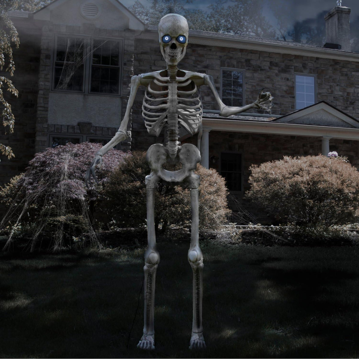 Haunted Hill Farm 8.0-Ft. Motion-Activated Towering Skeleton Animatronic