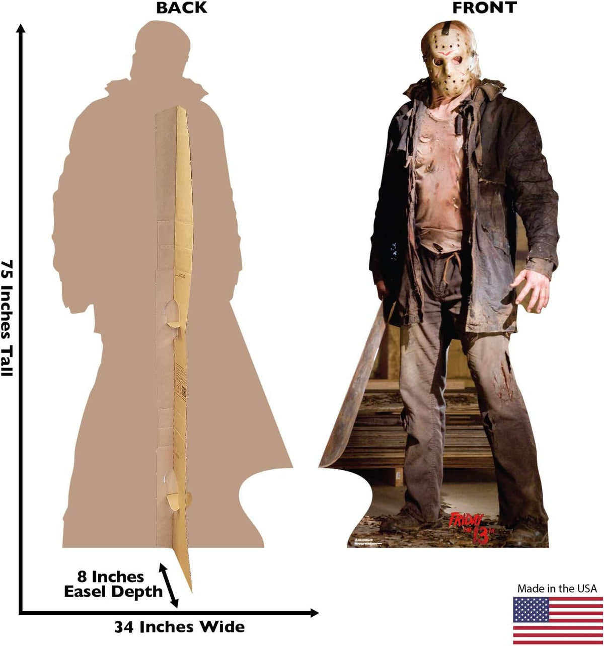 Cardboard People Jason Voorhees Knife Cardboard Cutout - Friday The 13th