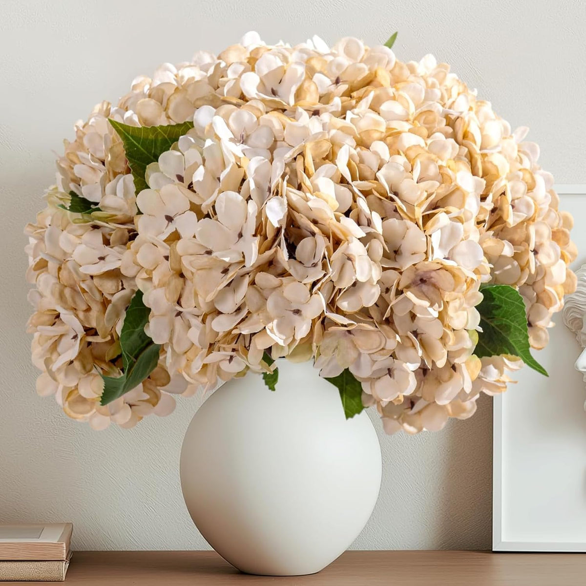 Bailikang 10 Pcs Faux Silk Hydrangea with Stems - Fall Hydrangeas Artificial ...