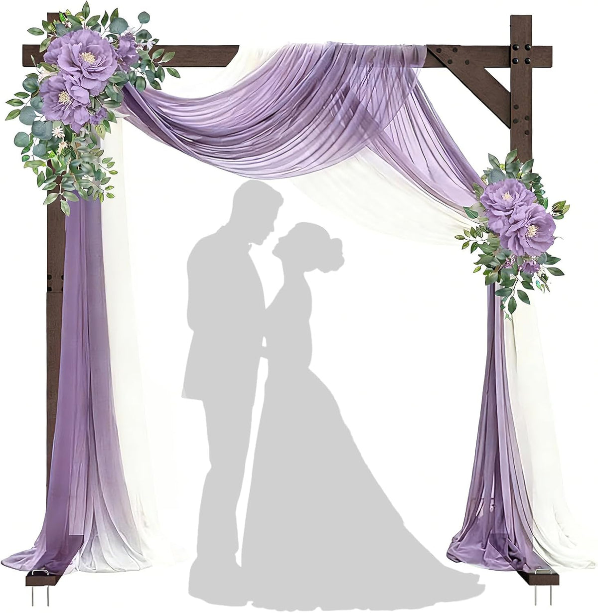 7.48 FT Wooden Arch Square Wood Wedding Arches for Ceremony Wooden Arbor for ...