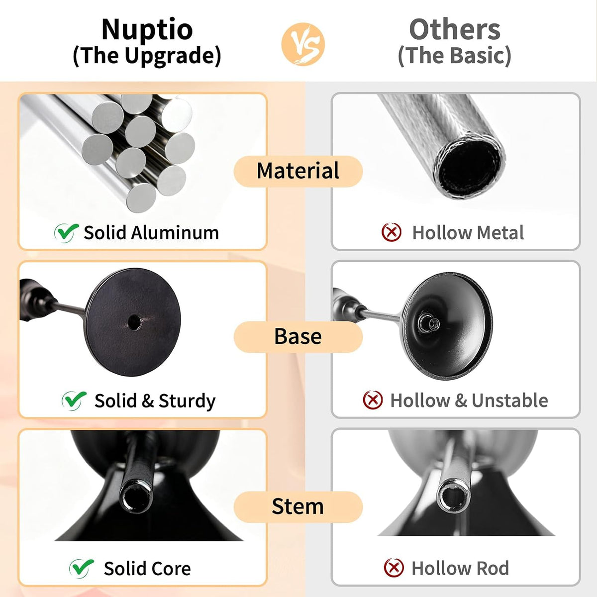 NUPTIO Halloween Candle Holder for Candlestick: Solid Aluminum - Set of 6