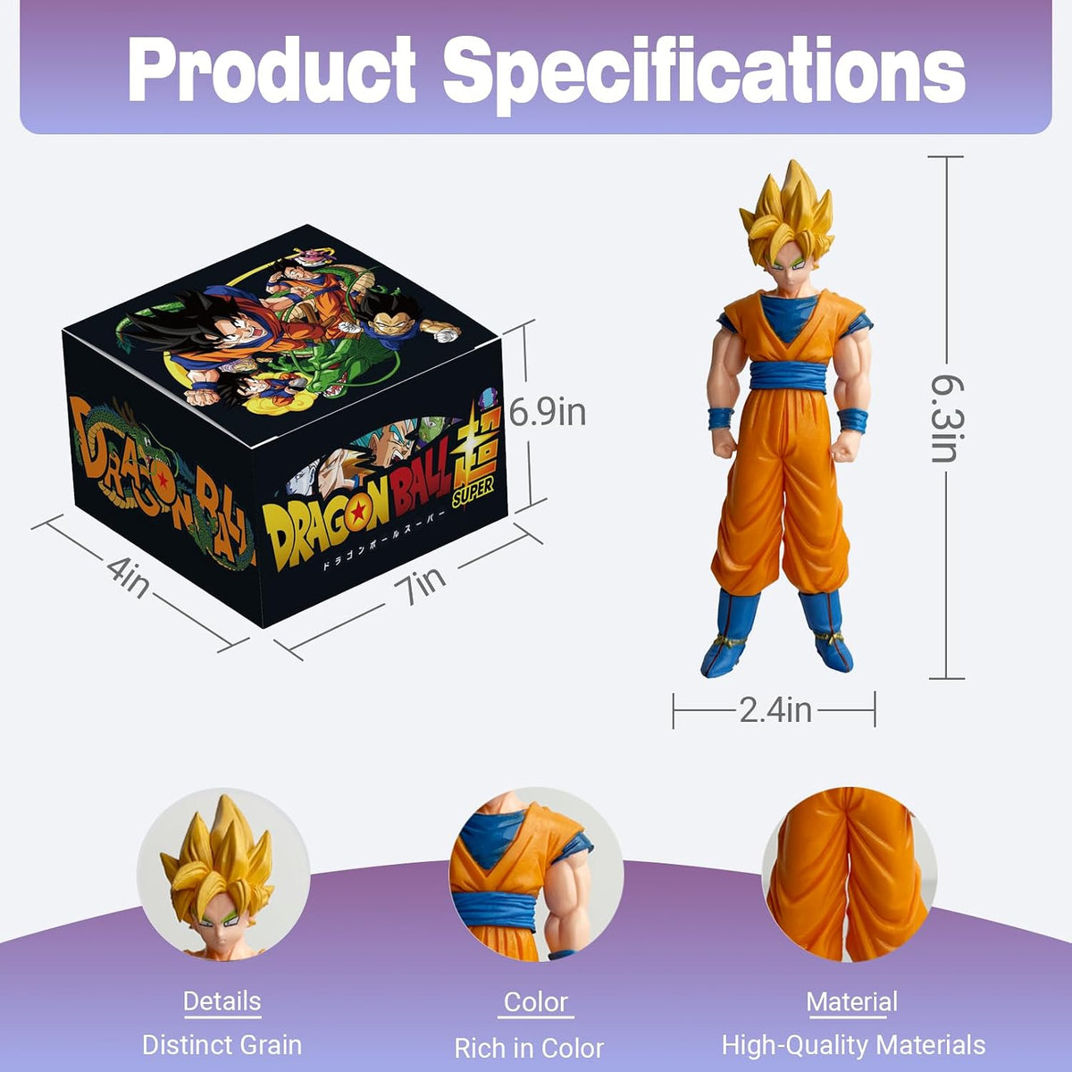 Anime Super Hero Action Figures Set, Collectible Warrior Figurines, 7.8Inch E...