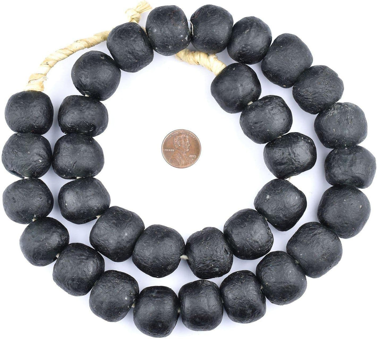 Jumbo Recycled Glass Beads, 21–25mm – African Sea Glass for Wall Hangings, Co...