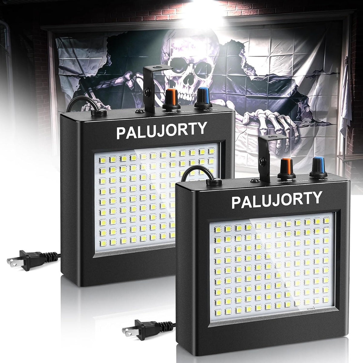 Strobe Light 2 Pack with Adjustable Speed, Sound-Active & Auto-Flash Modes