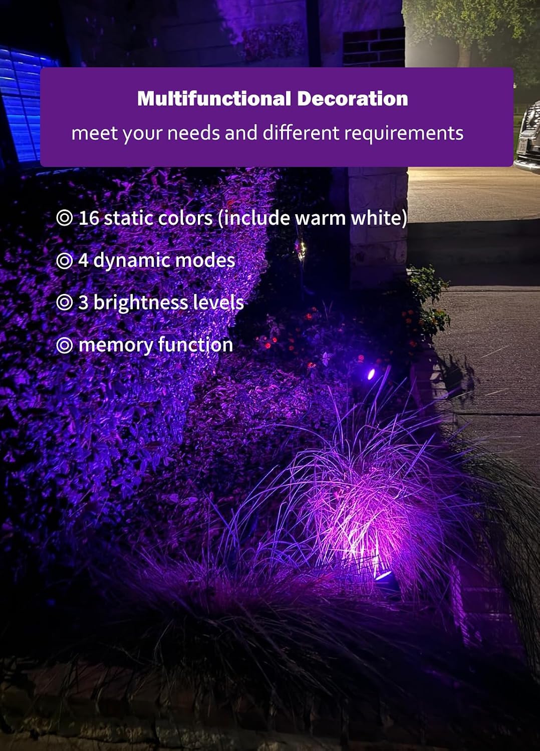 Spotlight Outdoor for Halloween Christmas: 4-in-1 RGBW Low Voltage Landscape ...