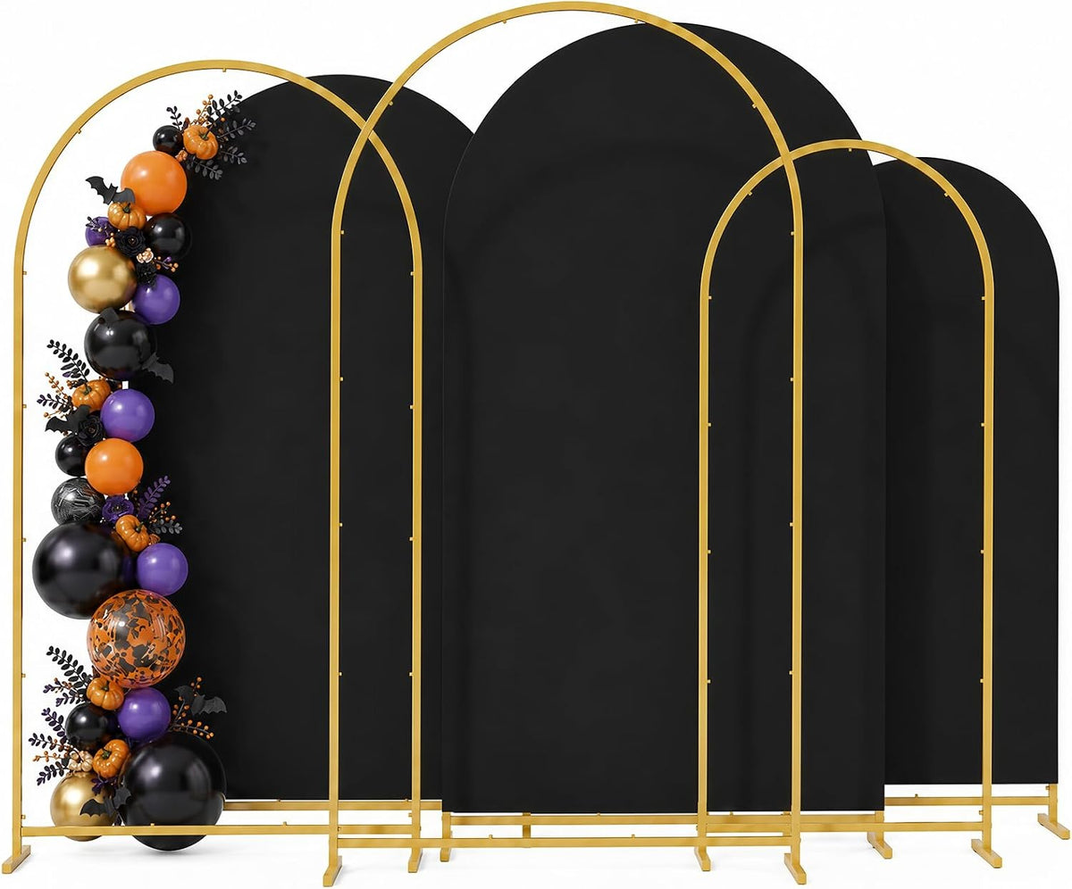 6+6.6+7.2ft Arch Backdrop Stand, 3pcs Metal Background Frame with Cover