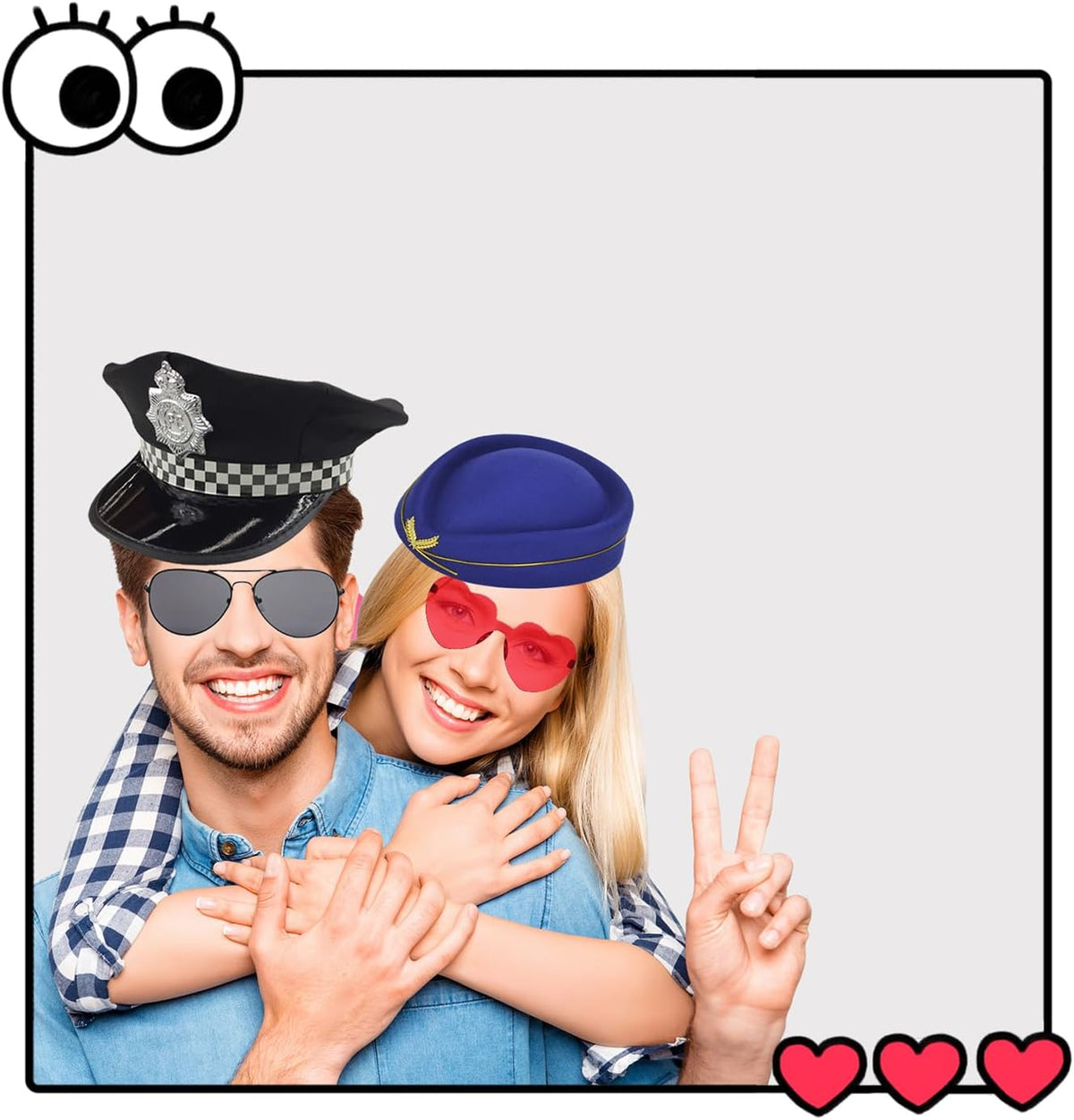 21 Pcs Funny Party Photo Booth Props Set for Adults Assorted Dress Up Costume...
