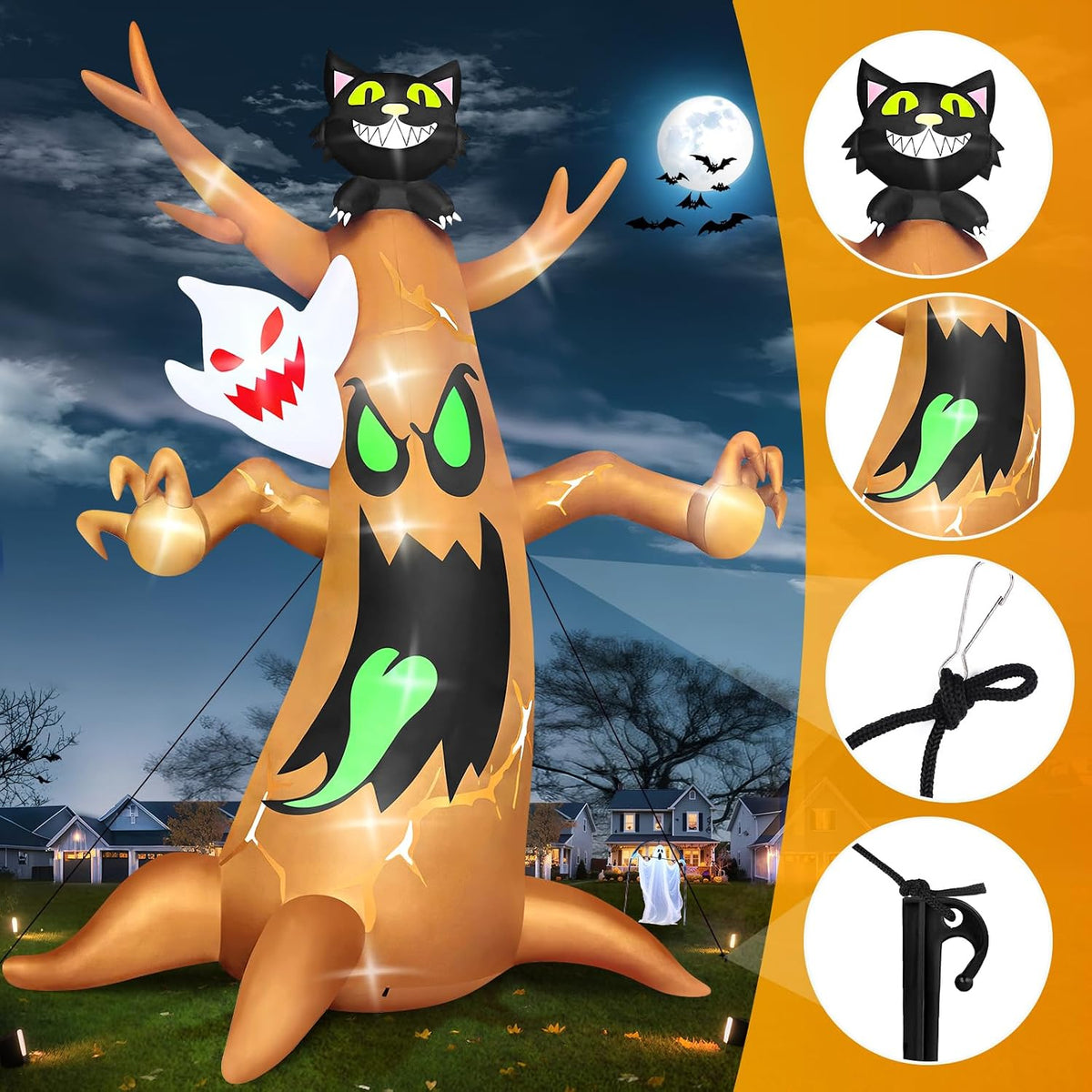 20FT Halloween Inflatables Outdoor, Kalolary Giant Ghost Tree Inflatable