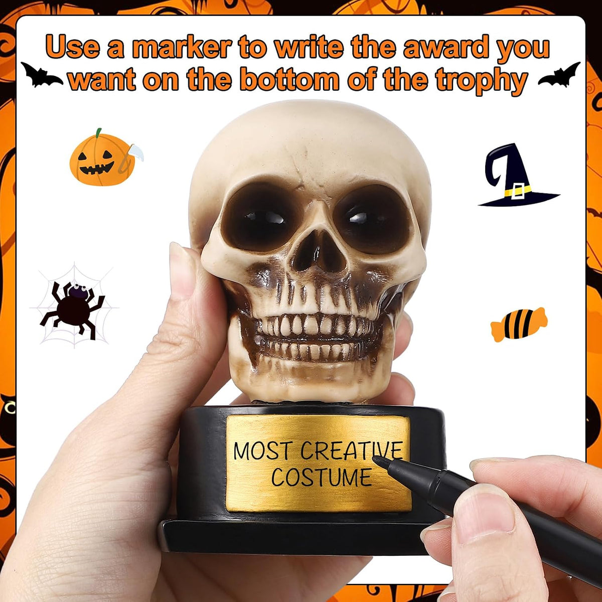 AceOrbit 3 Pack Halloween Trophy Awards 4.3'' Best Costume Contest Tr...