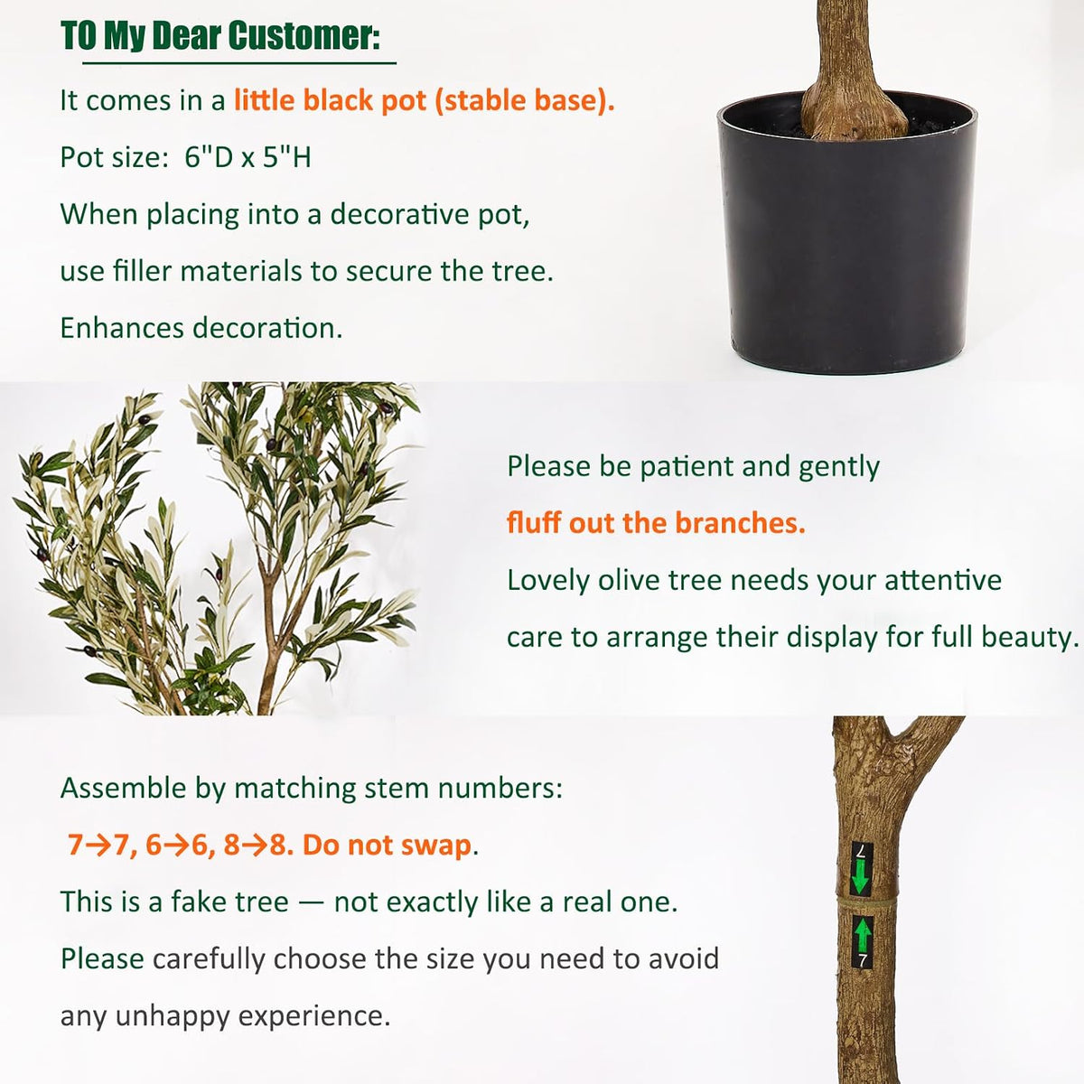 5ft Artificial Olive Trees Indoor, Faux Olive Tree with Natural Wood
