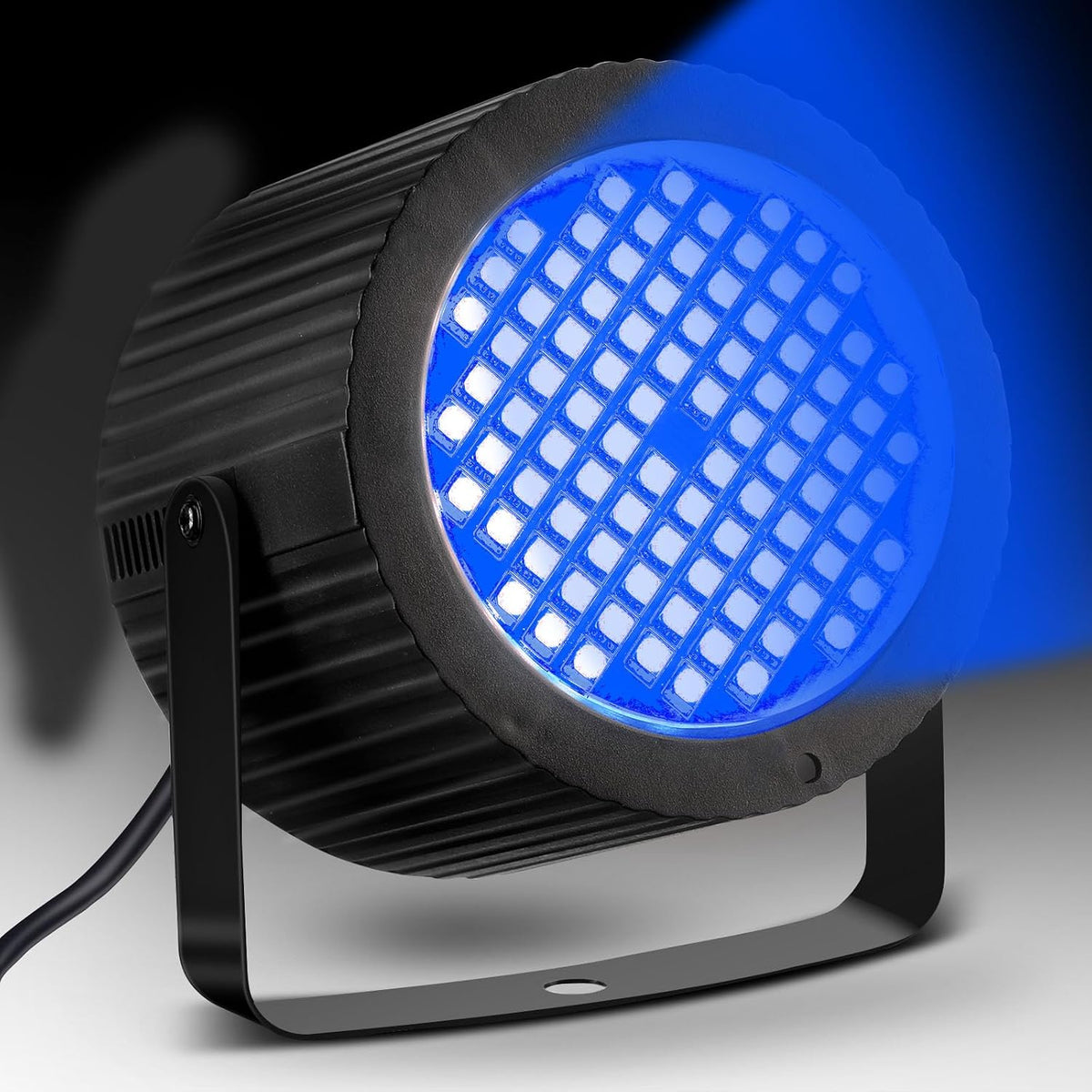 Funtery 4 Pcs Strobe Lights 88 LEDs Sound Activated Stage DJ,Blue