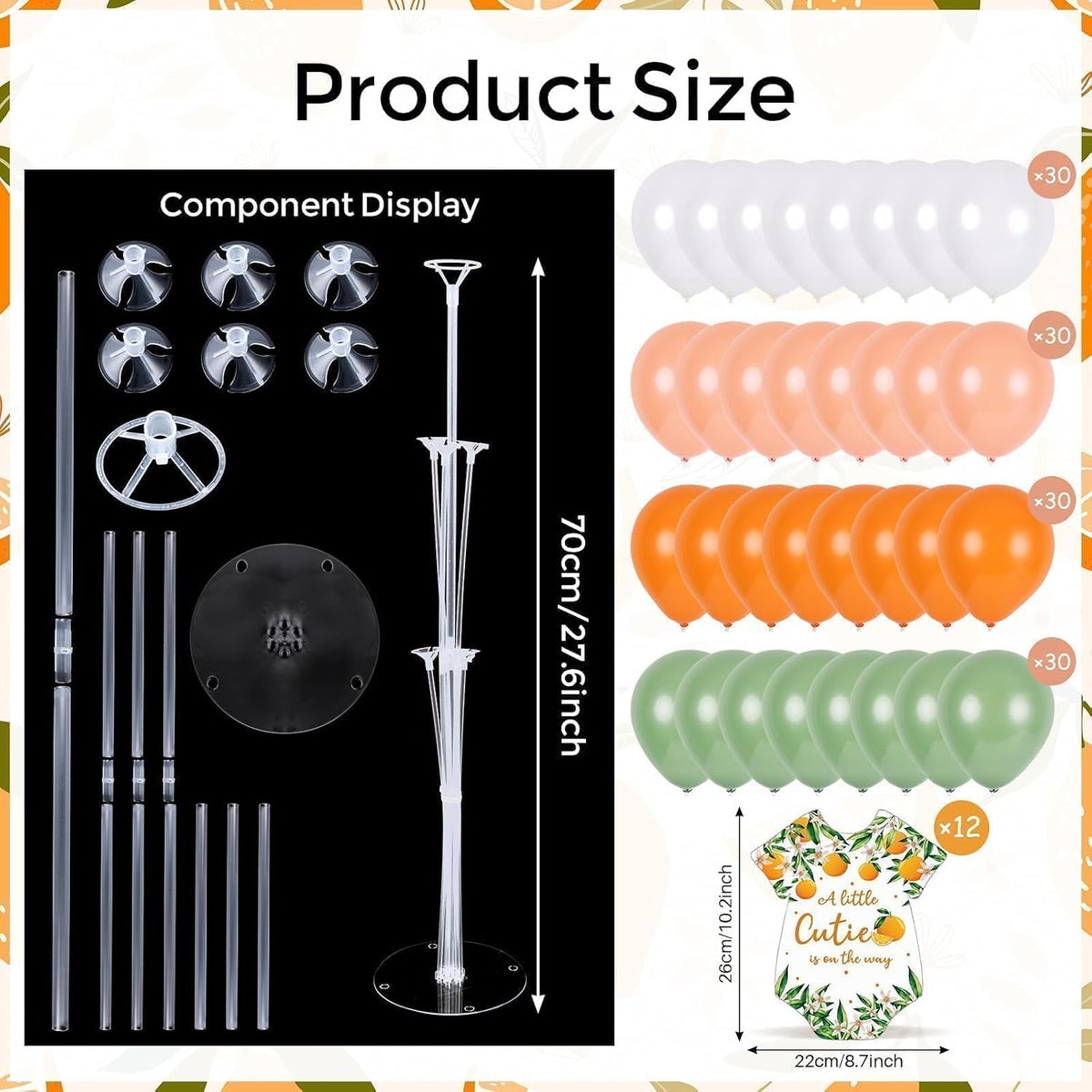 12 Sets Balloon Stand Kit For Table, Balloon Sticks with Base Birthday Gradua...