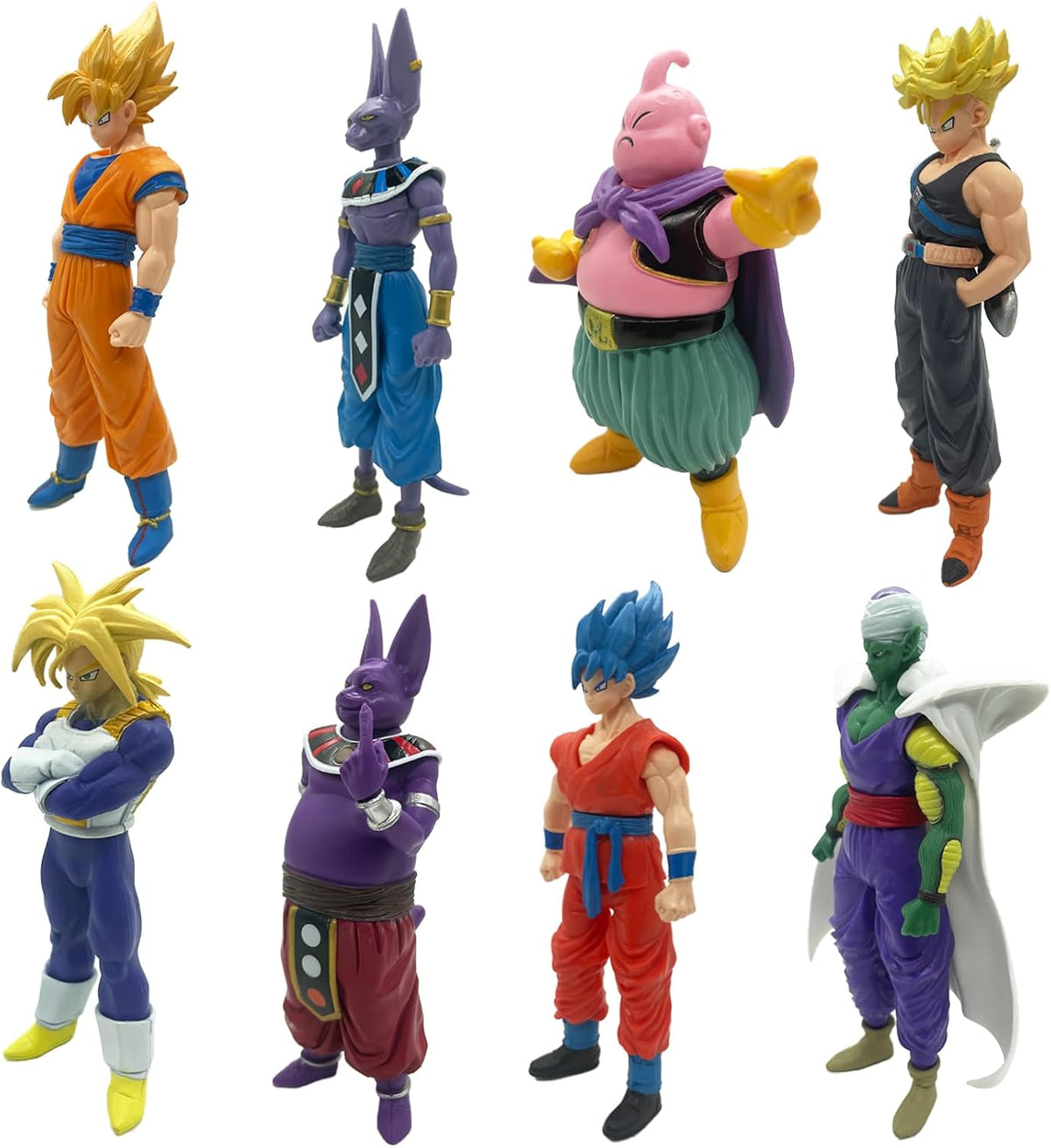 Anime Super Hero Action Figures Set, Collectible Warrior Figurines, 7.8Inch E...