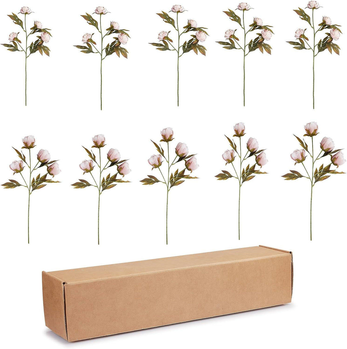 10 Pcs Peonies Artificial Flowers,Faux Flowers For Vase Home Decor
