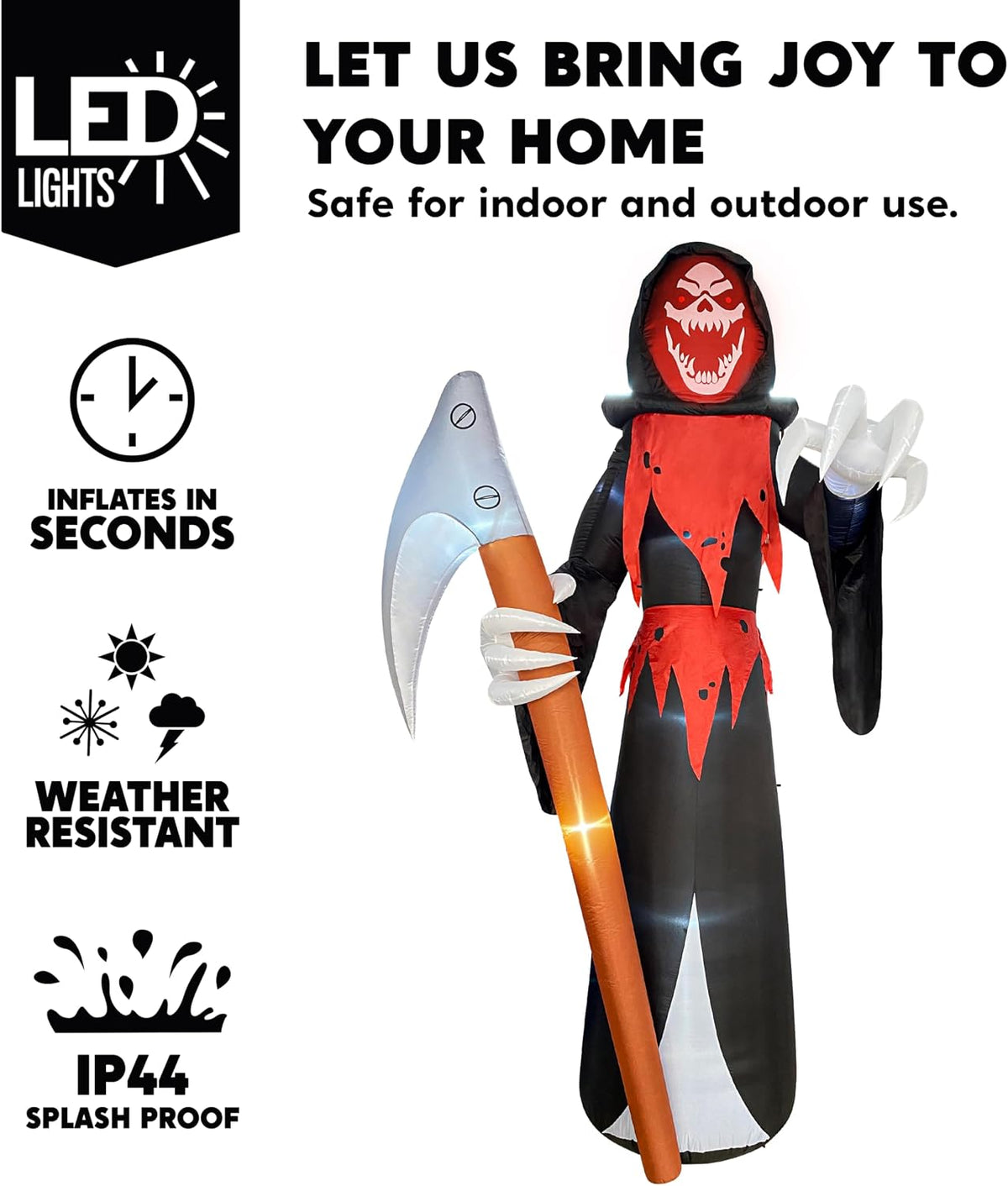 Joiedomi 12 ft Tall Halloween Inflatable Outdoor Decoration, Blow Up Yard Dec...