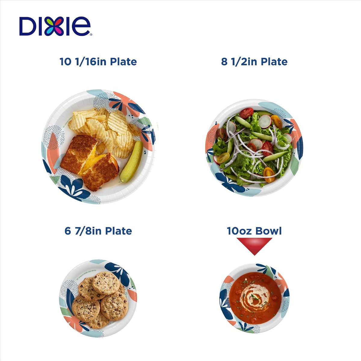 Dixie Small Paper Bowls, 10 Oz Disposable Bowls for Snacks, 280 Count