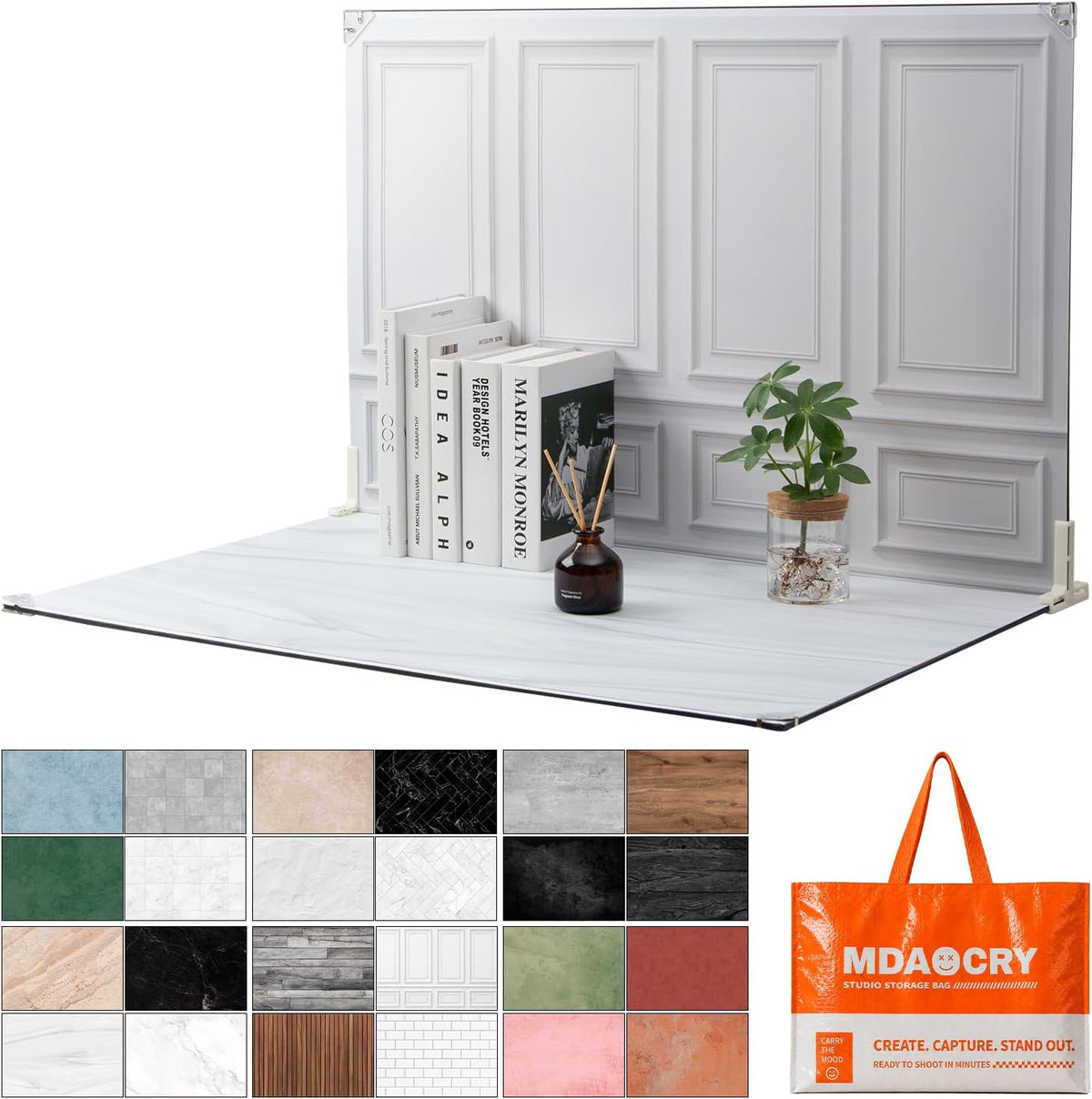 23 x 35 in Product Photography Backdrops, 12 Sheets, 24 Patterns