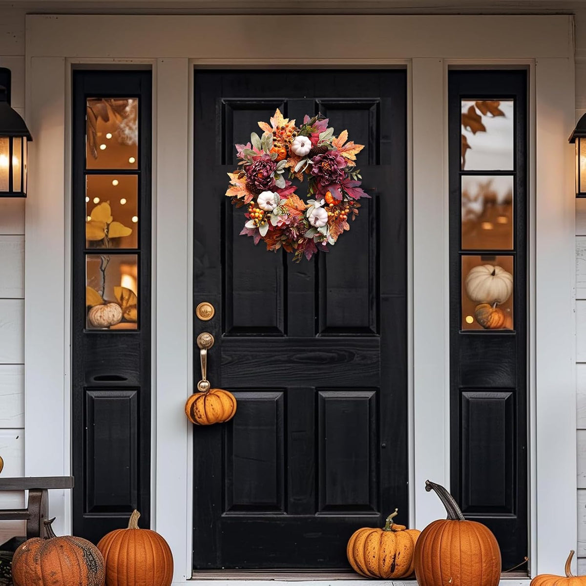 20" Fall Wreaths for Front Door,Autumn Door Wreaths,Fall Decorations for...