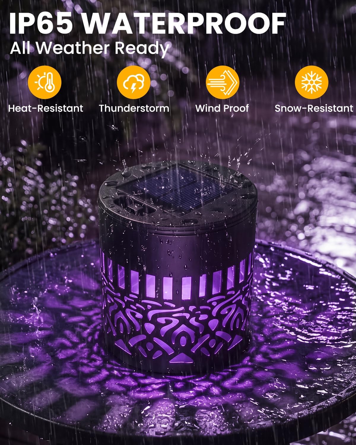 Klarlight 7 Color Changing Solar Mandala Lights Outdoor, IP65 Waterproof