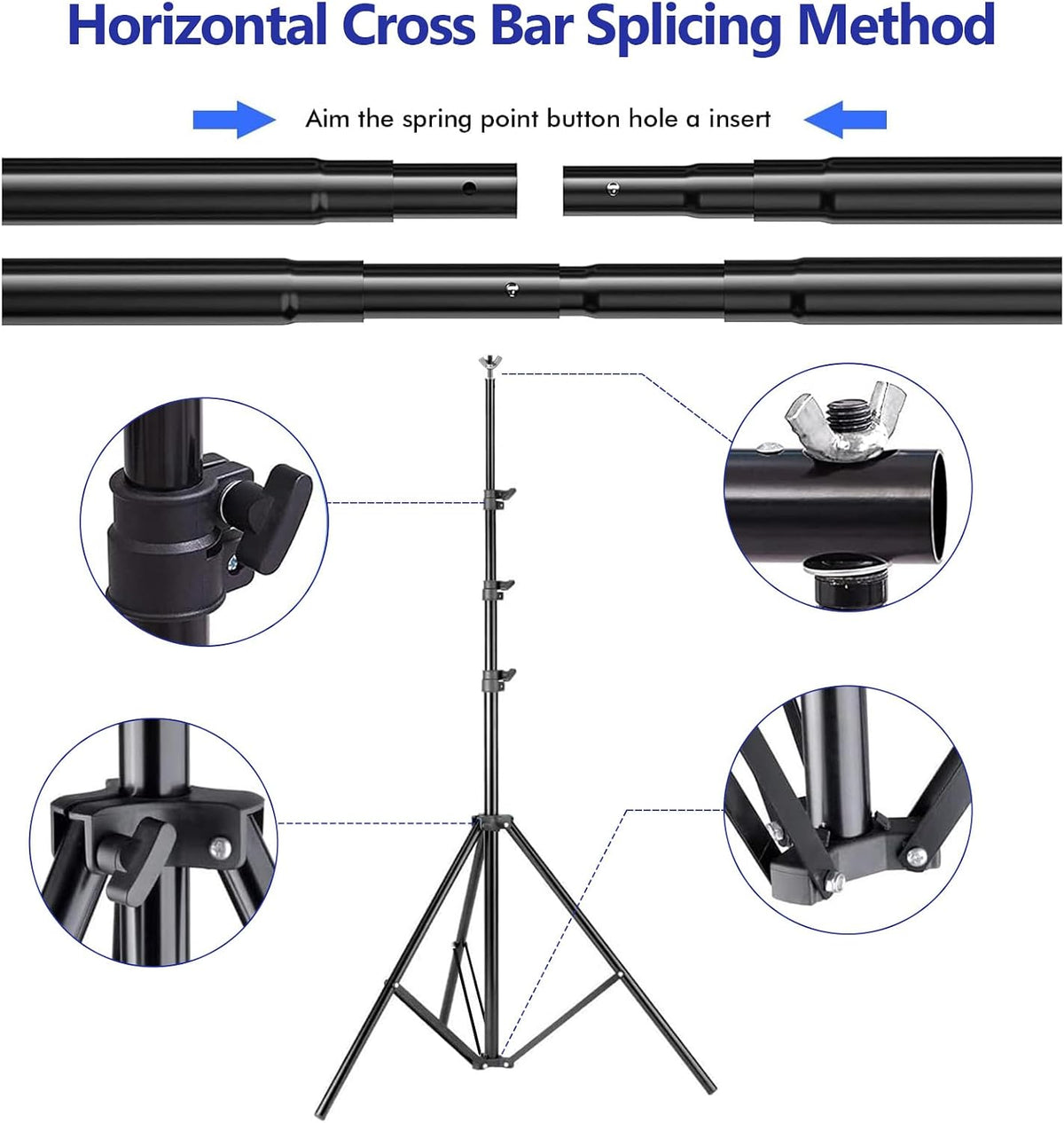 SLOW DOLPHIN Photo Studio Background Stand Support Kit Backdrop Stand, 40ft (...