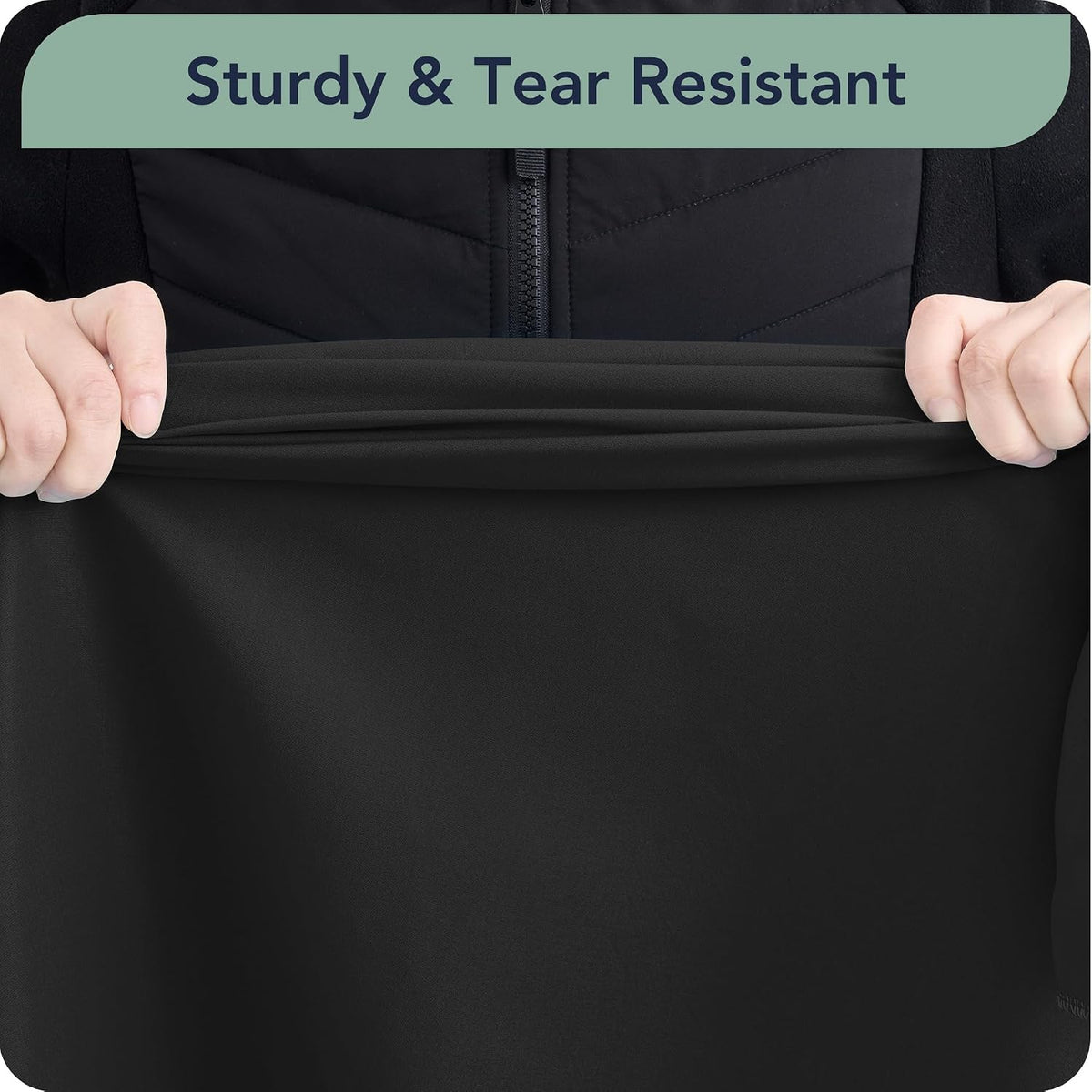 6ft Fitted Tablecloth Rectangle 6-Pack, Black Elastic Table Cover