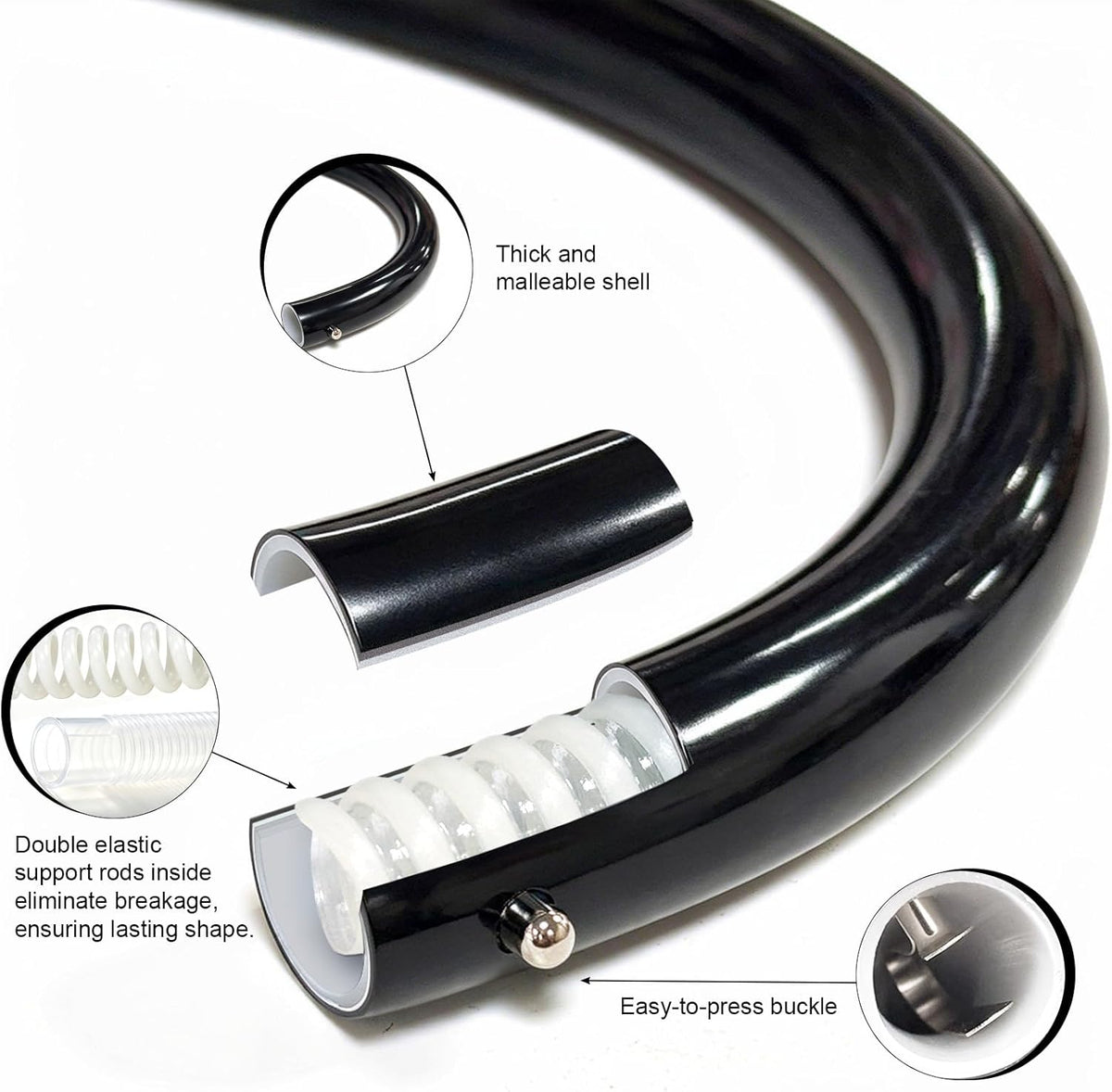 Half Balloon Arch Stand Kit for Floor fit Wedding, Birthday Party, Black