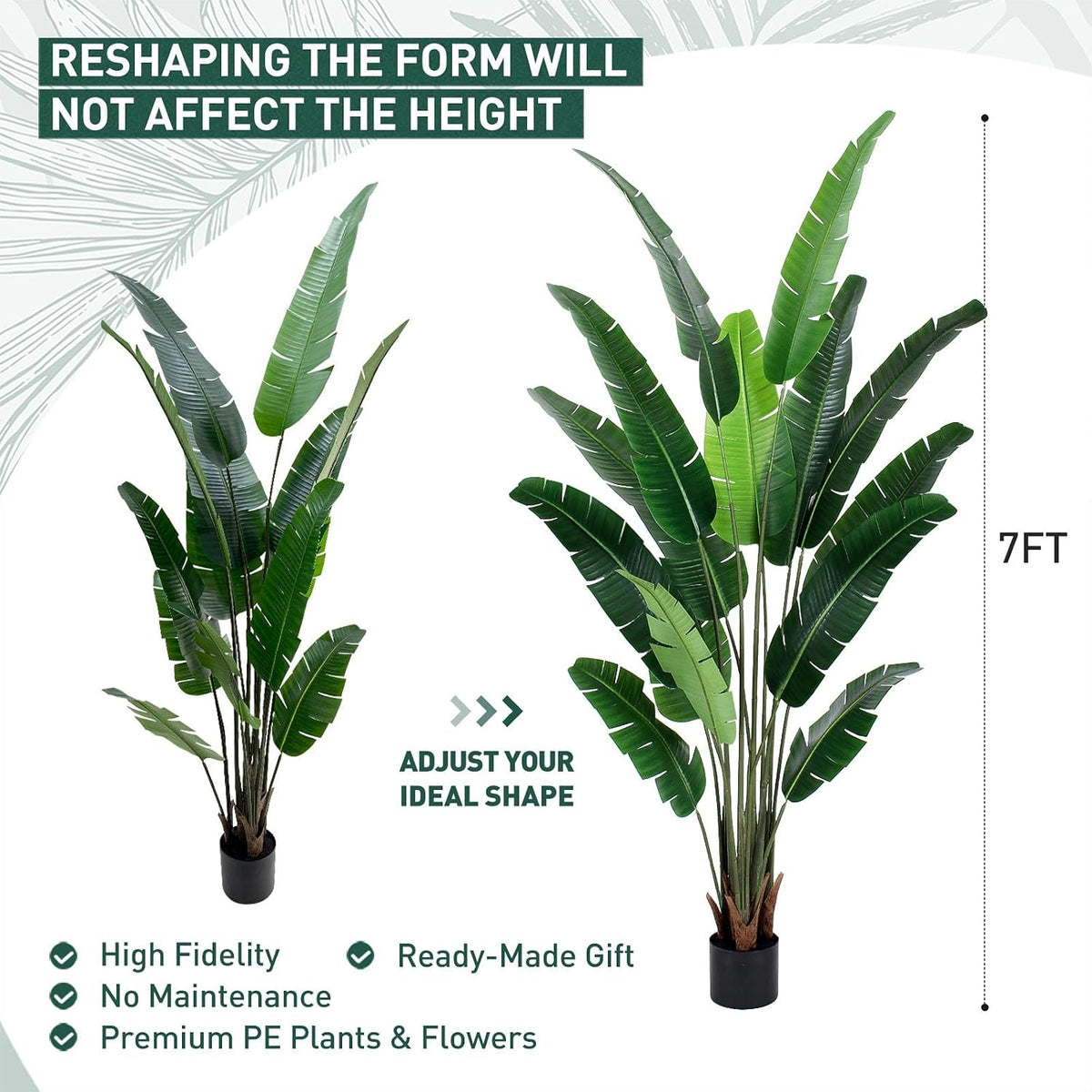 YEPDIN 7 FT Artificial Bird of Paradise Plants Decoration Large Fake Tree