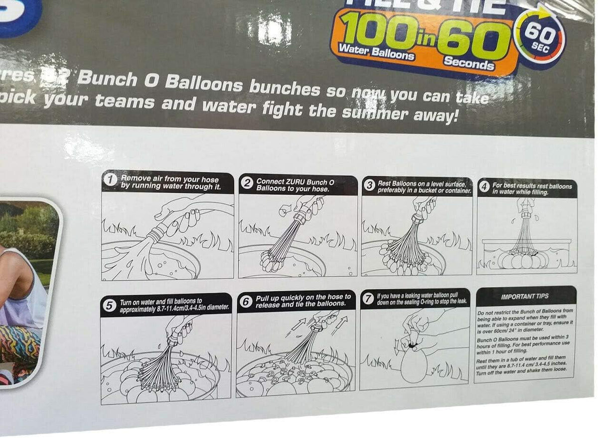 ZURU Bunch O Balloons, 420 Water Balloons, Fill & Tie 100 in 60 Seconds,