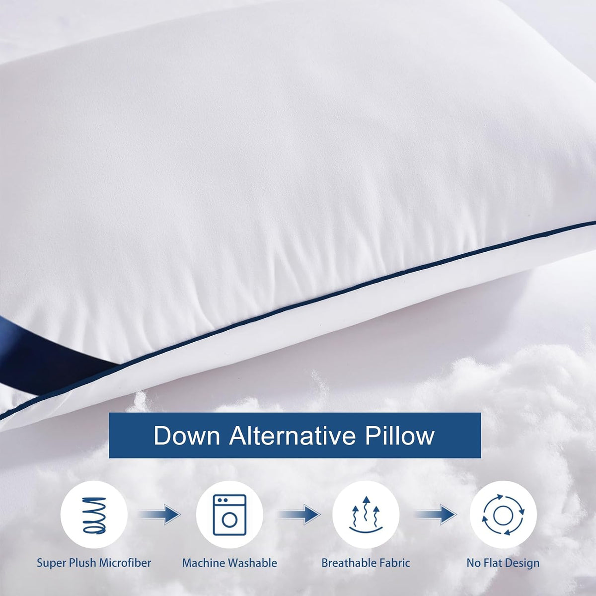 Meoflaw Bed Pillows Standard Size Set of 4, Luxury Hotel Pillows