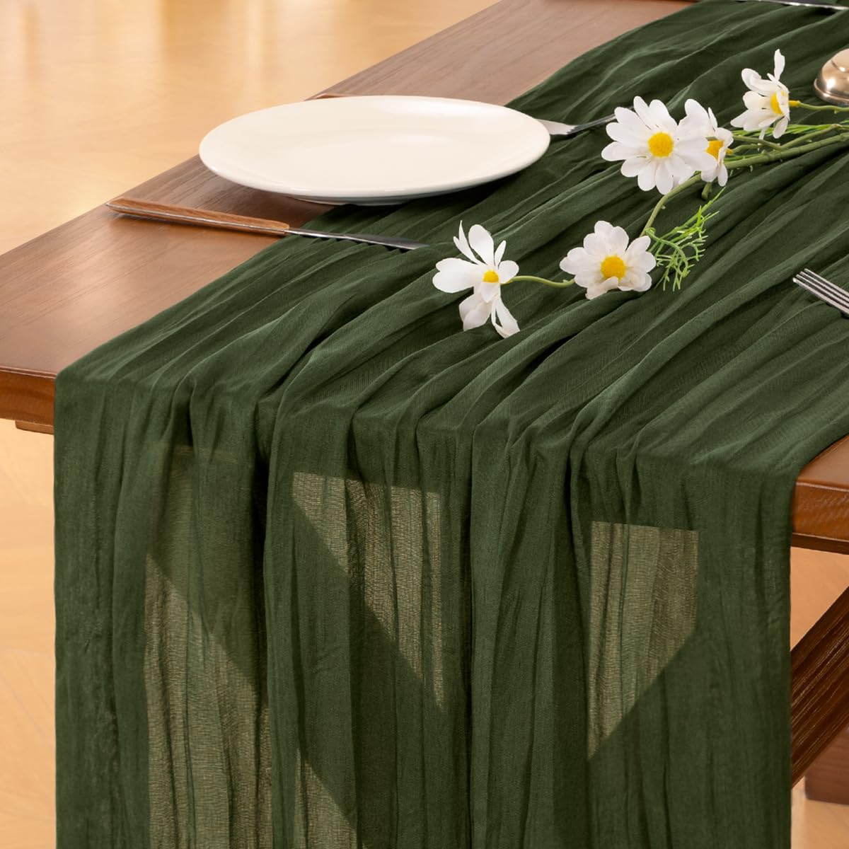 Cheesecloth Table Runner Fall Boho Wedding Birthday Party Home Decor