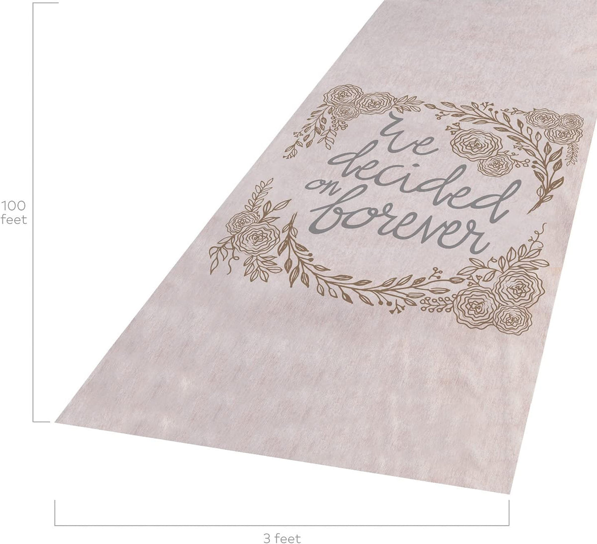 Fun Express Wedding Aisle Runner, White, 100ft