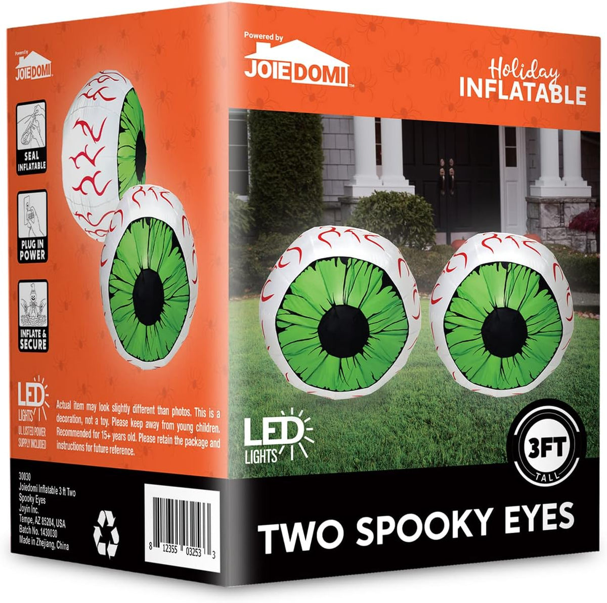 Joiedomi 2 Pack Halloween Inflatables Large Set of Eyes Decoration Blow Ups G...