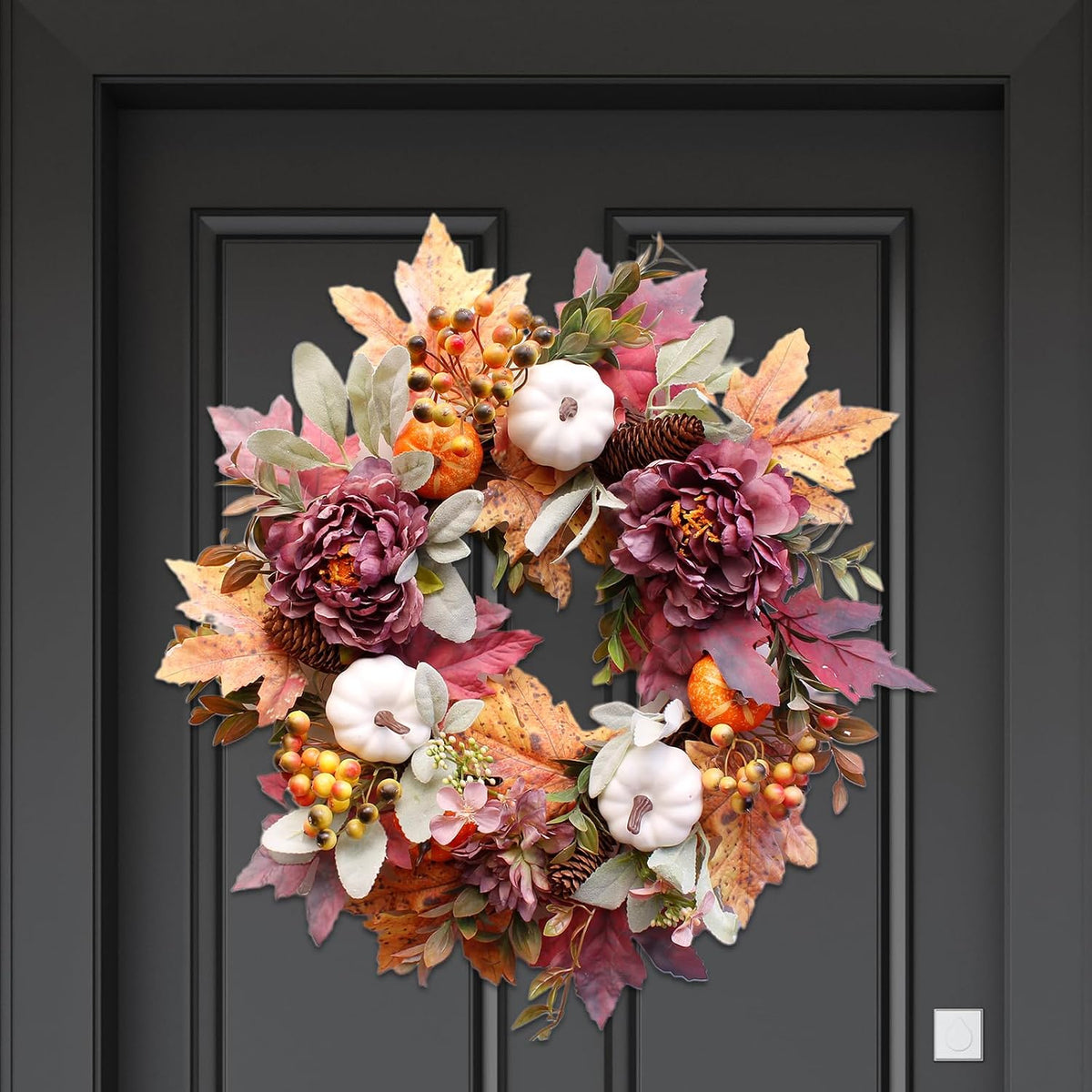 20" Fall Wreaths for Front Door,Autumn Door Wreaths,Fall Decorations for...